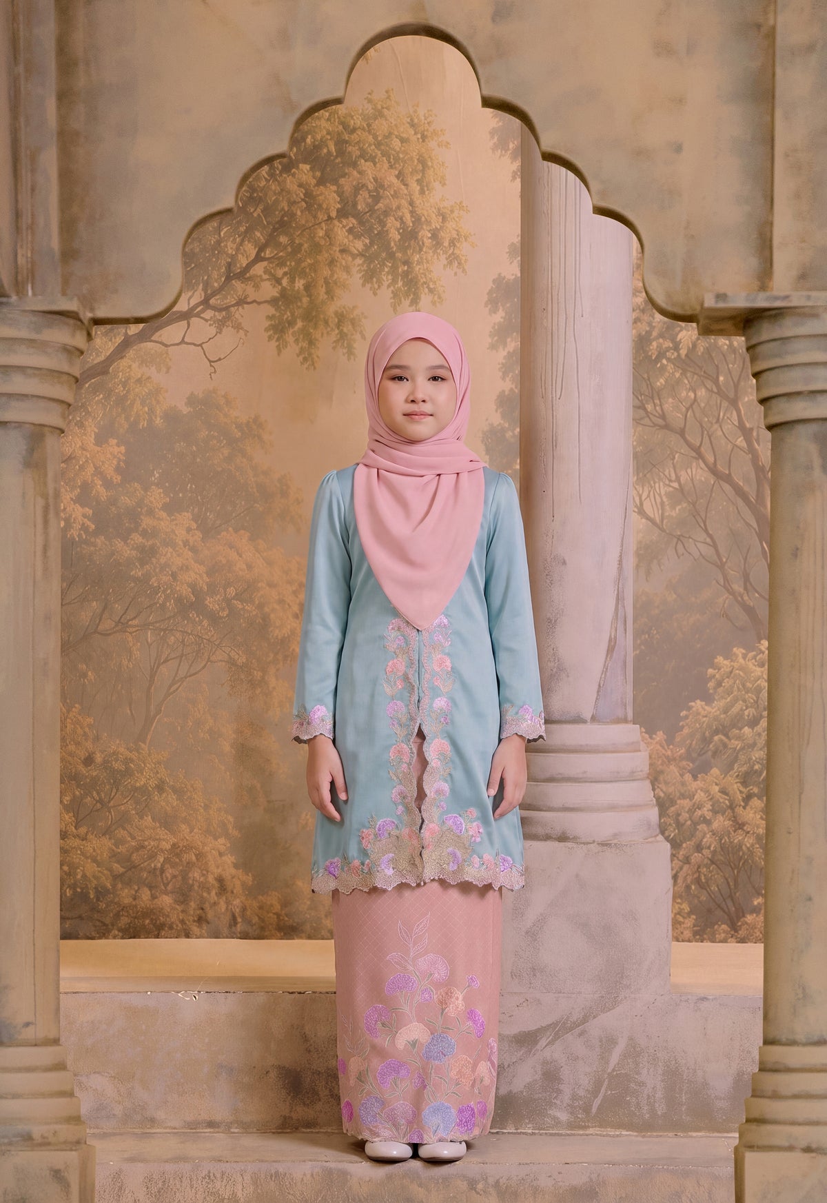 NIRMALA SERIES | NIRMALA KEBAYA SULAM KIDS - AQUA MELON