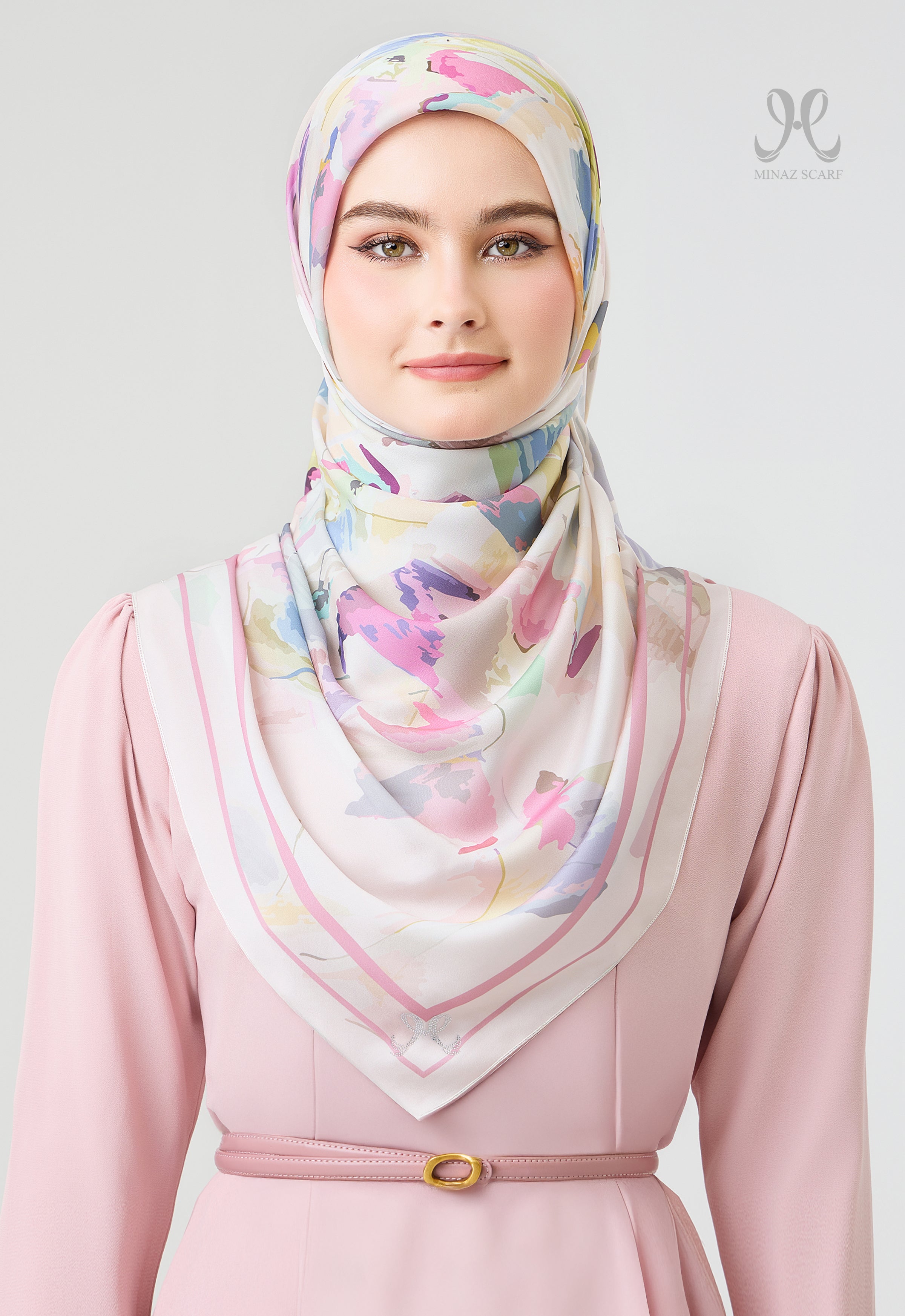 MINAZ Scarf | Origami - Blush