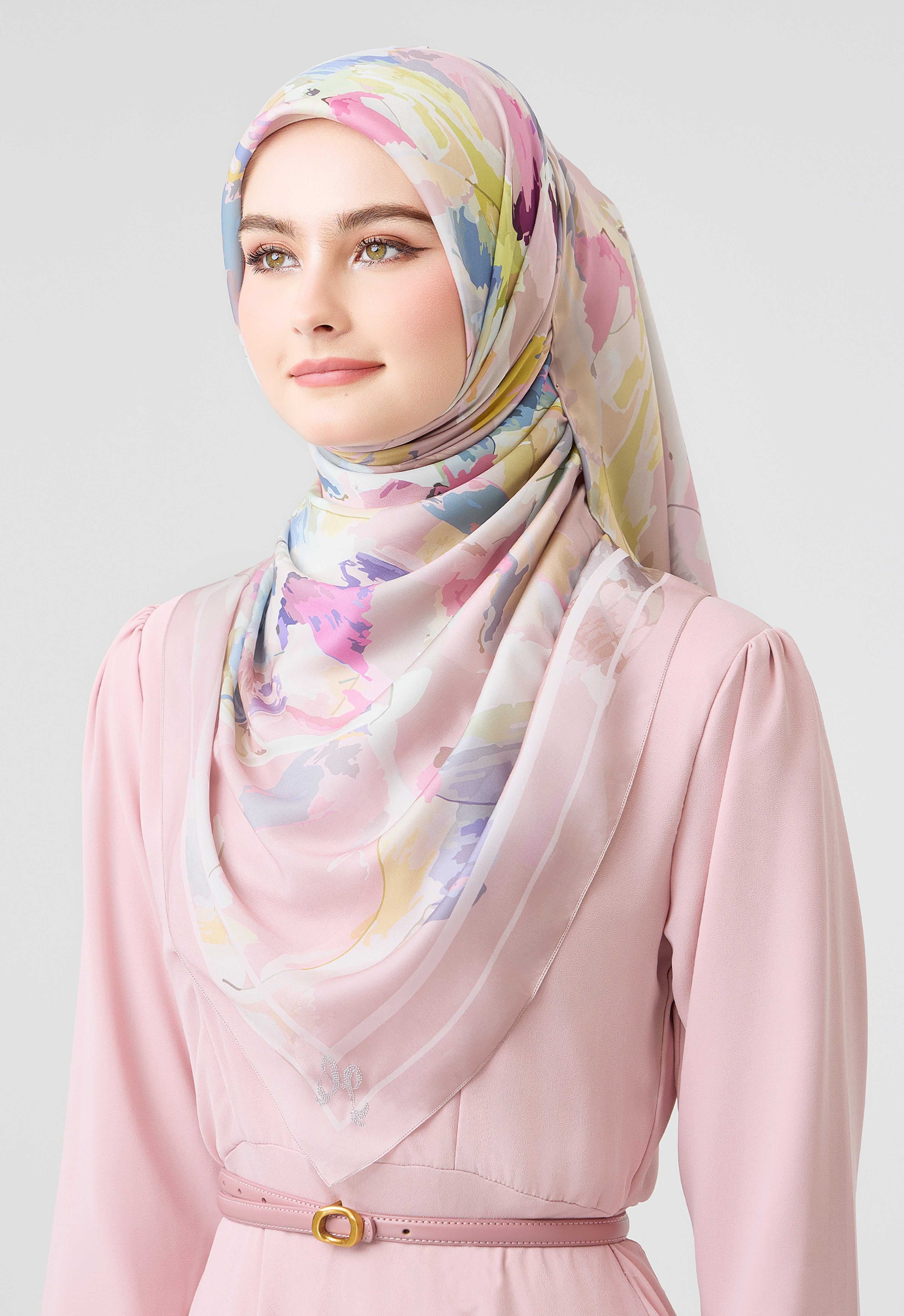 MINAZ Scarf | Origami - Dusty Pink