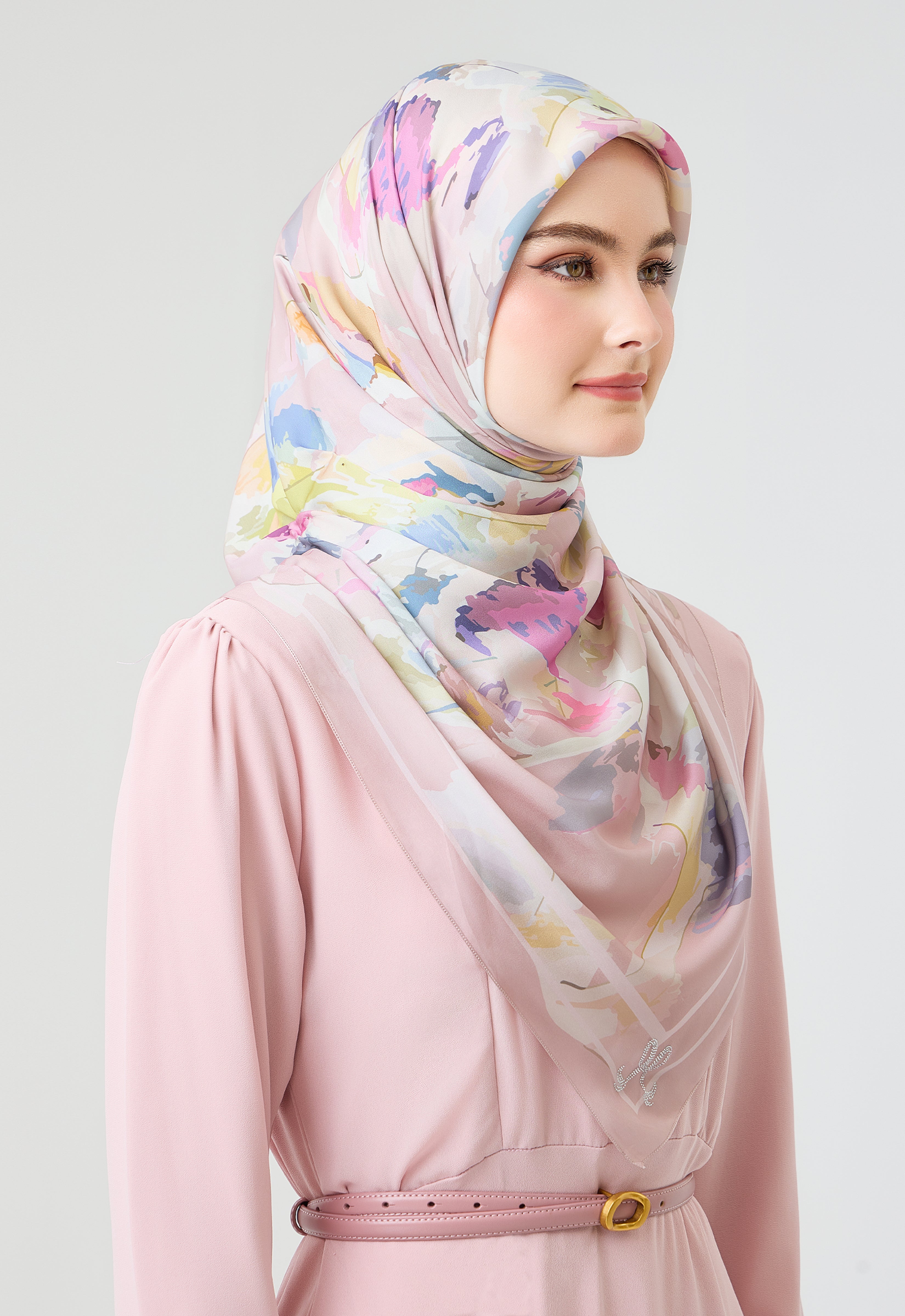 MINAZ Scarf | Origami - Dusty Pink