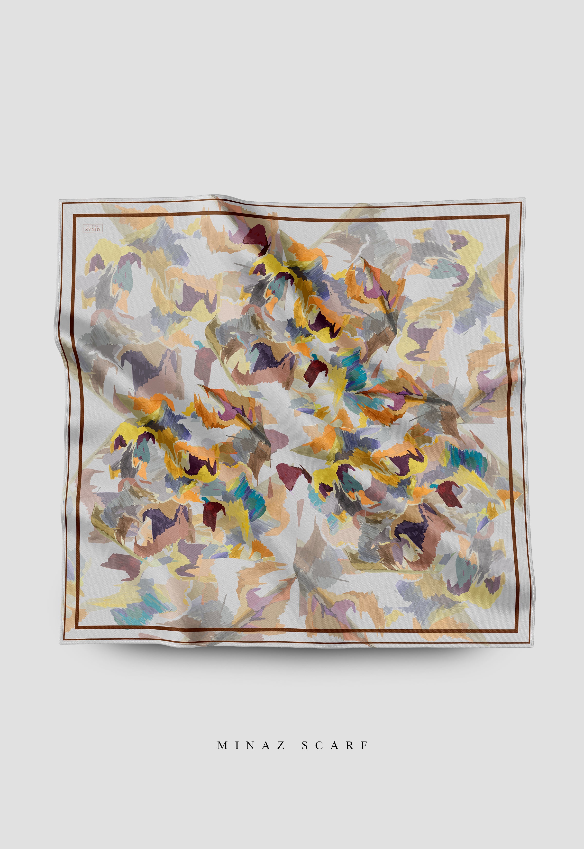 MINAZ Scarf | Origami - Light Gray