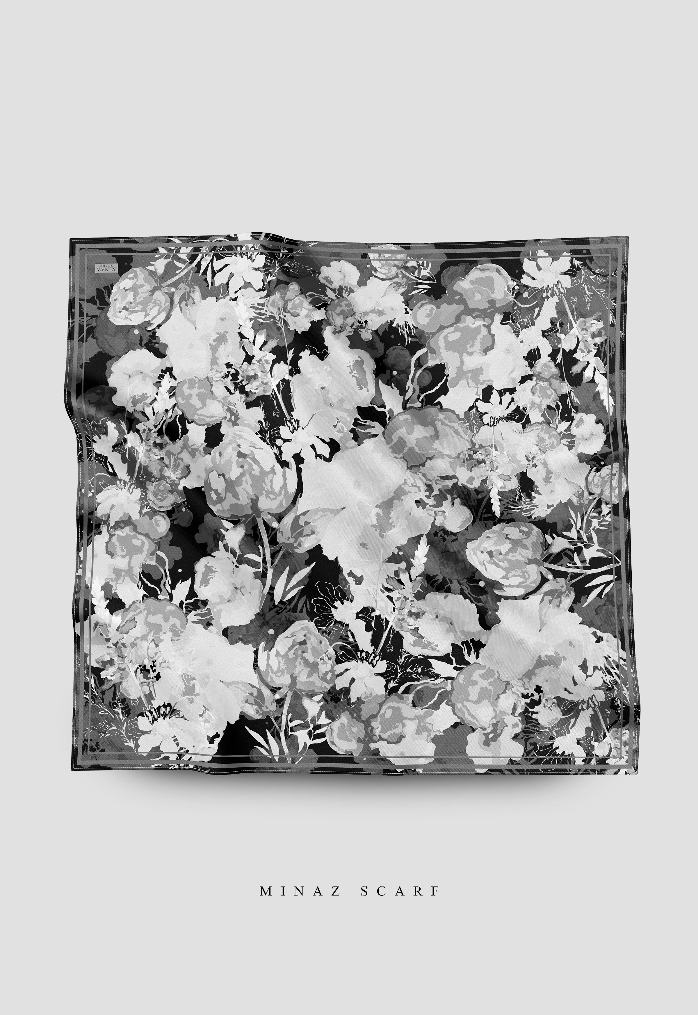 MINAZ Scarf | Petals - Monochrome