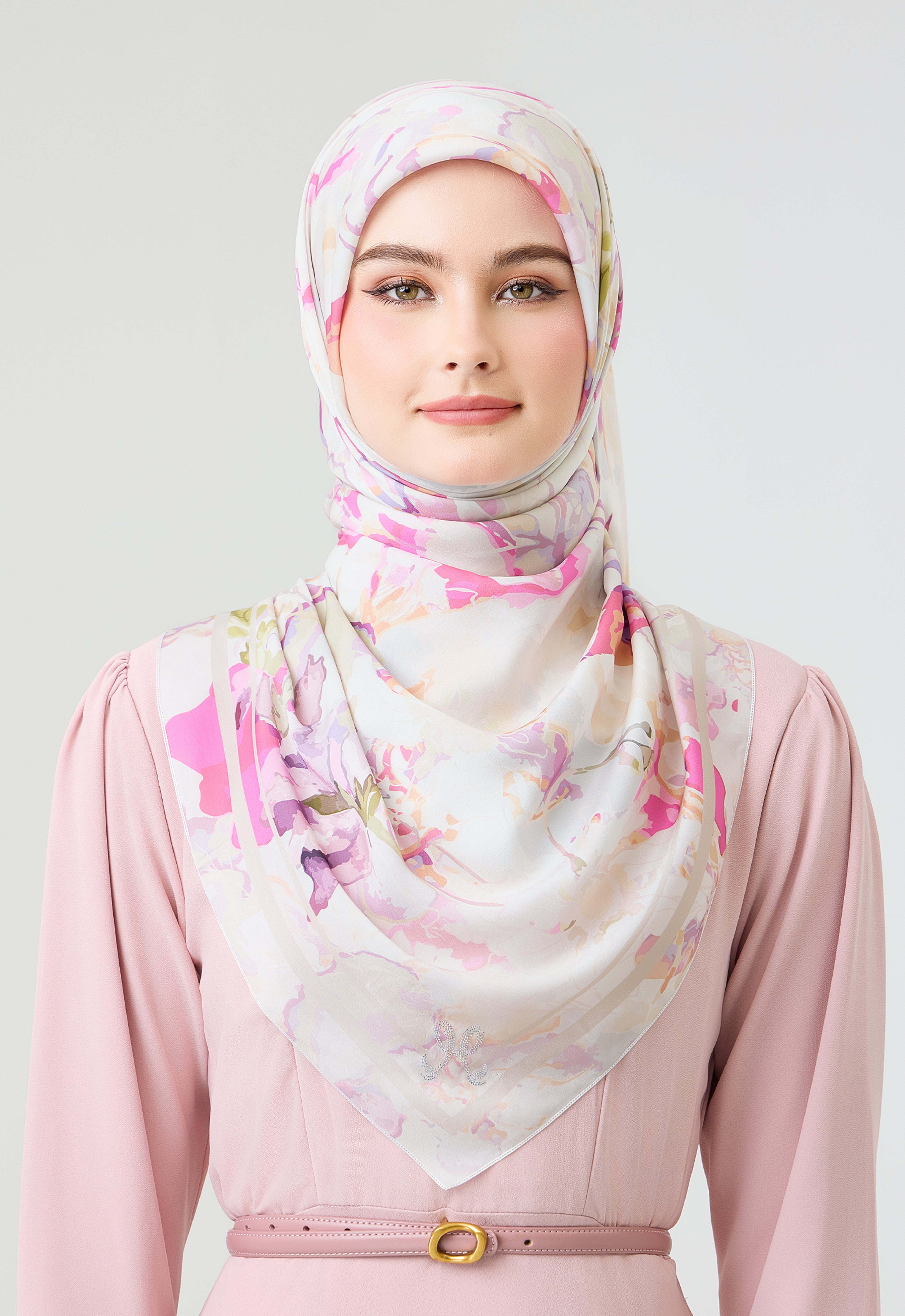 MINAZ Scarf | Petals - Pink