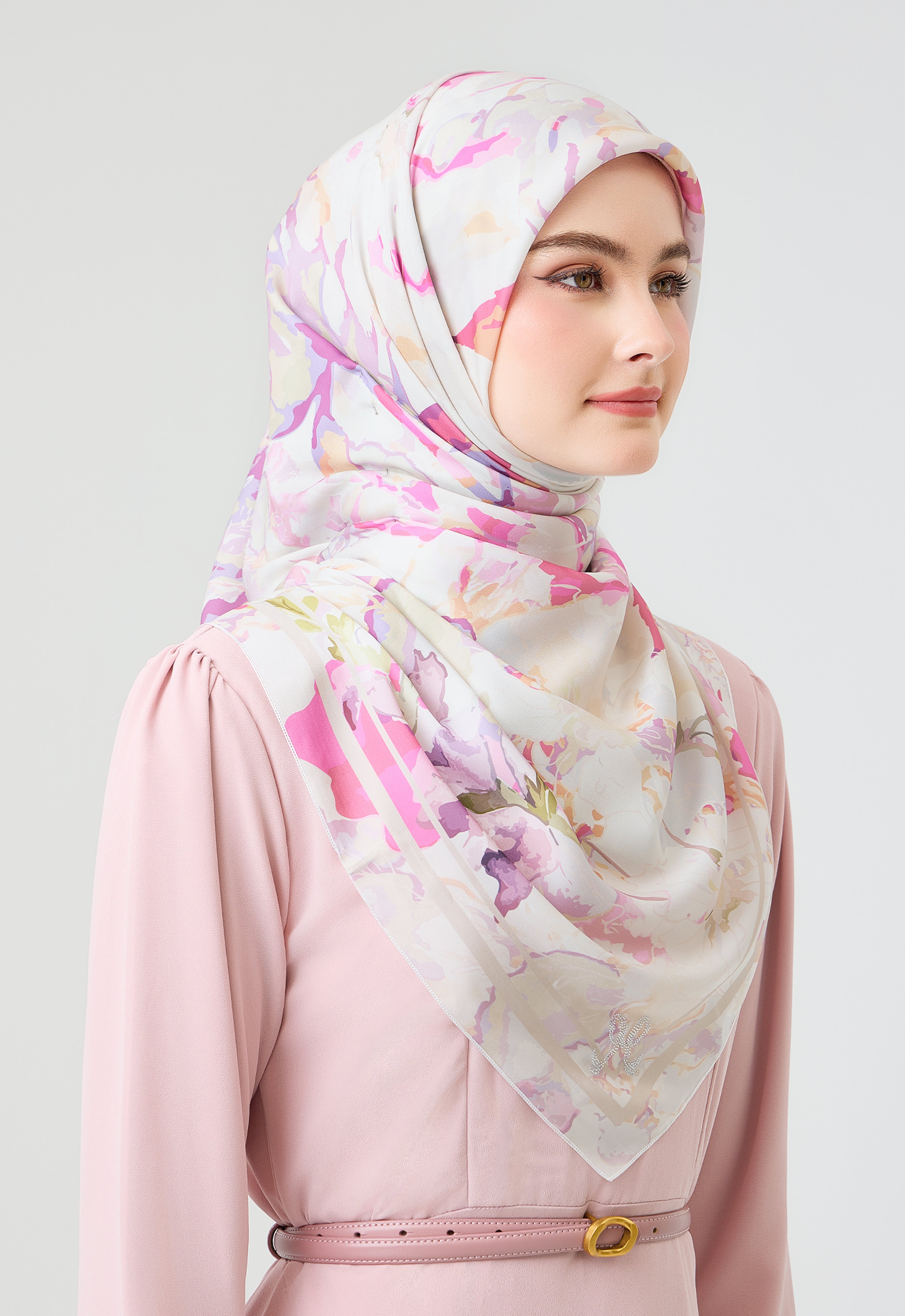 MINAZ Scarf | Petals - Pink