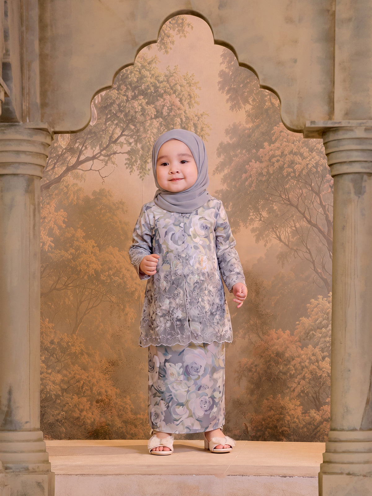 PUSPA SERIES | PUSPA KEBAYA KIDS - GREY
