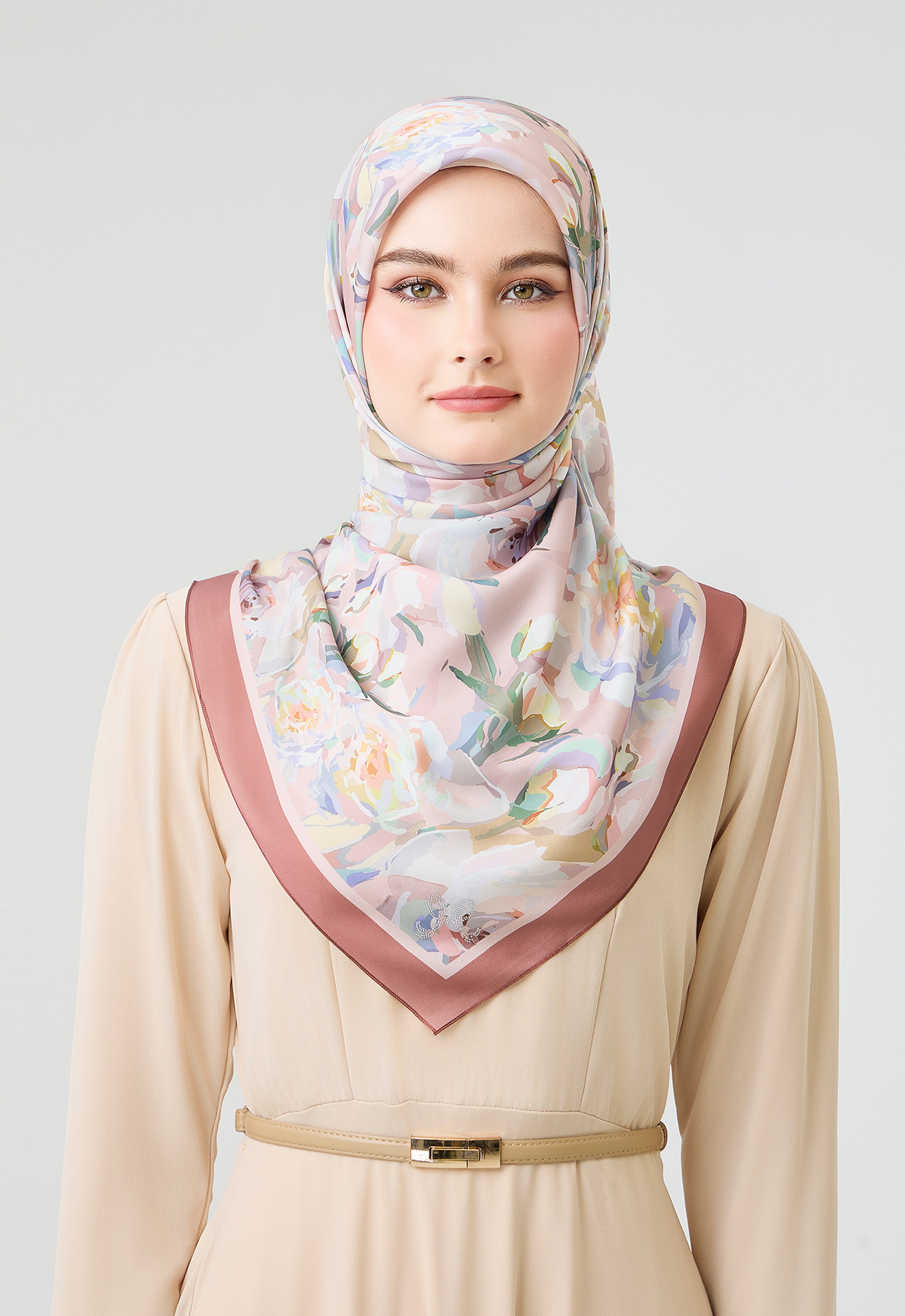 MINAZ Scarf | Rosella - Soft Brown