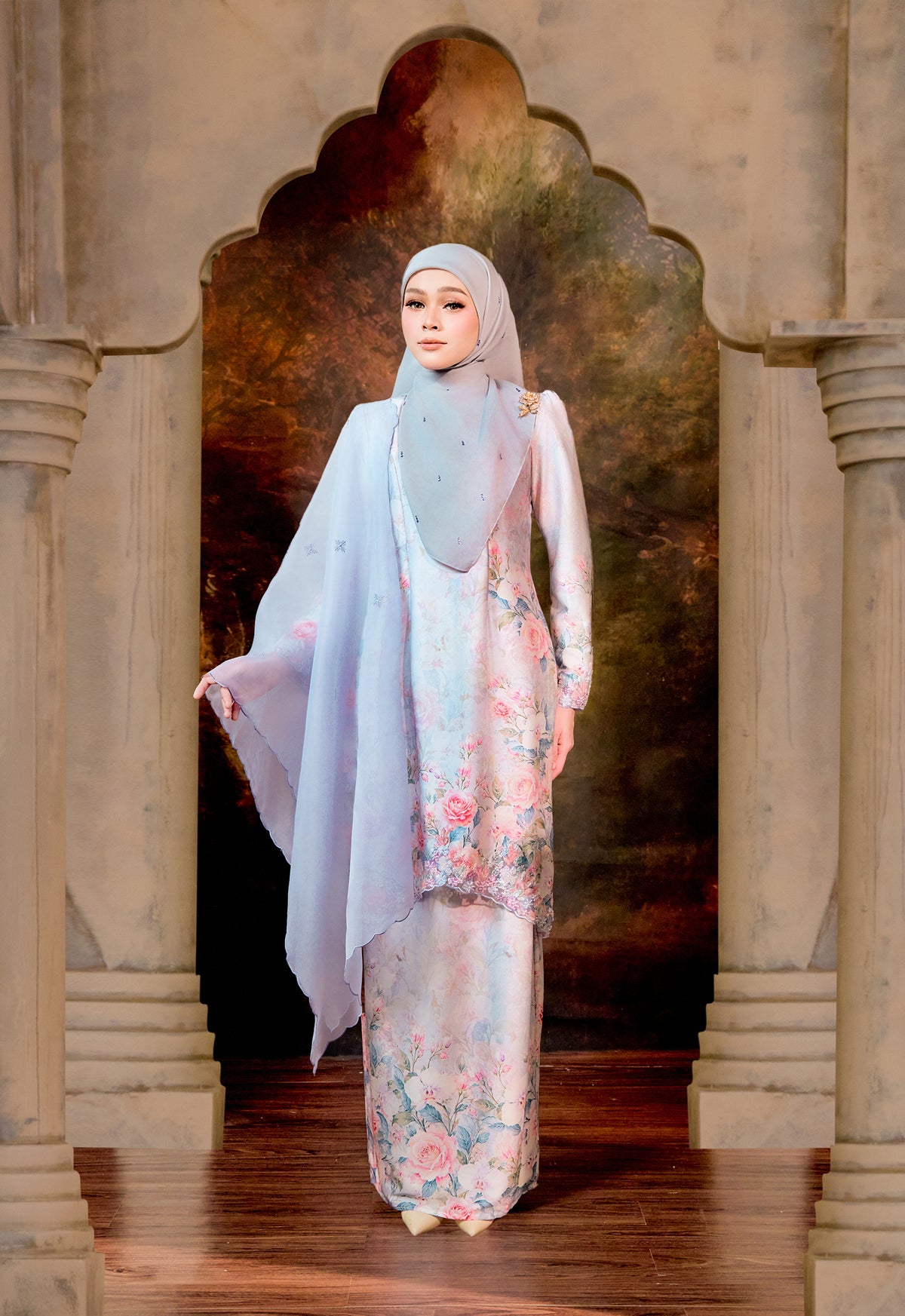 LUXE SERIES | ROSEY ANGGUN KURUNG MODERN - POWDER BLUE