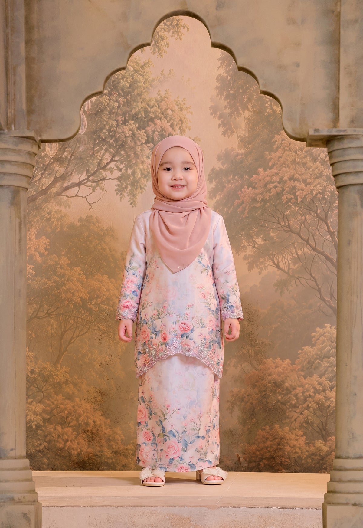 LUXE SERIES | ROSEY KURUNG KIDS - SOFT PINK