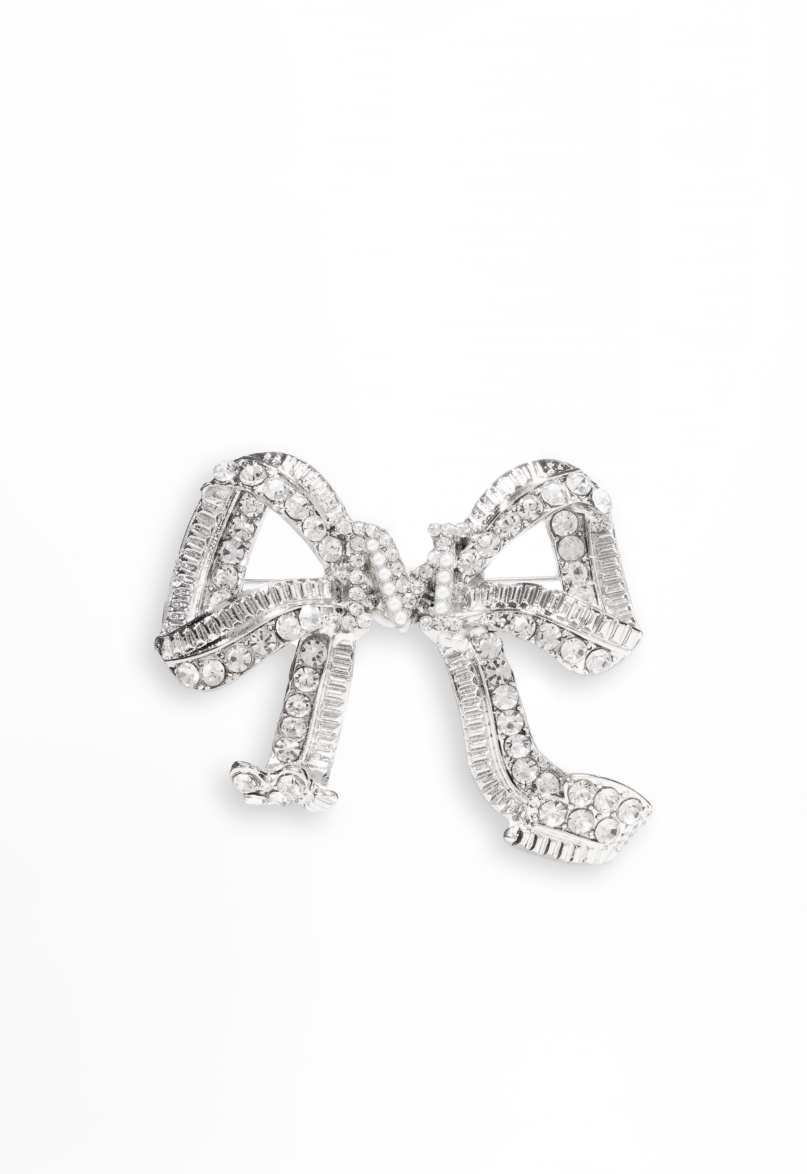 MINAZ HIJAB COQUETTE BROOCH - SILVER