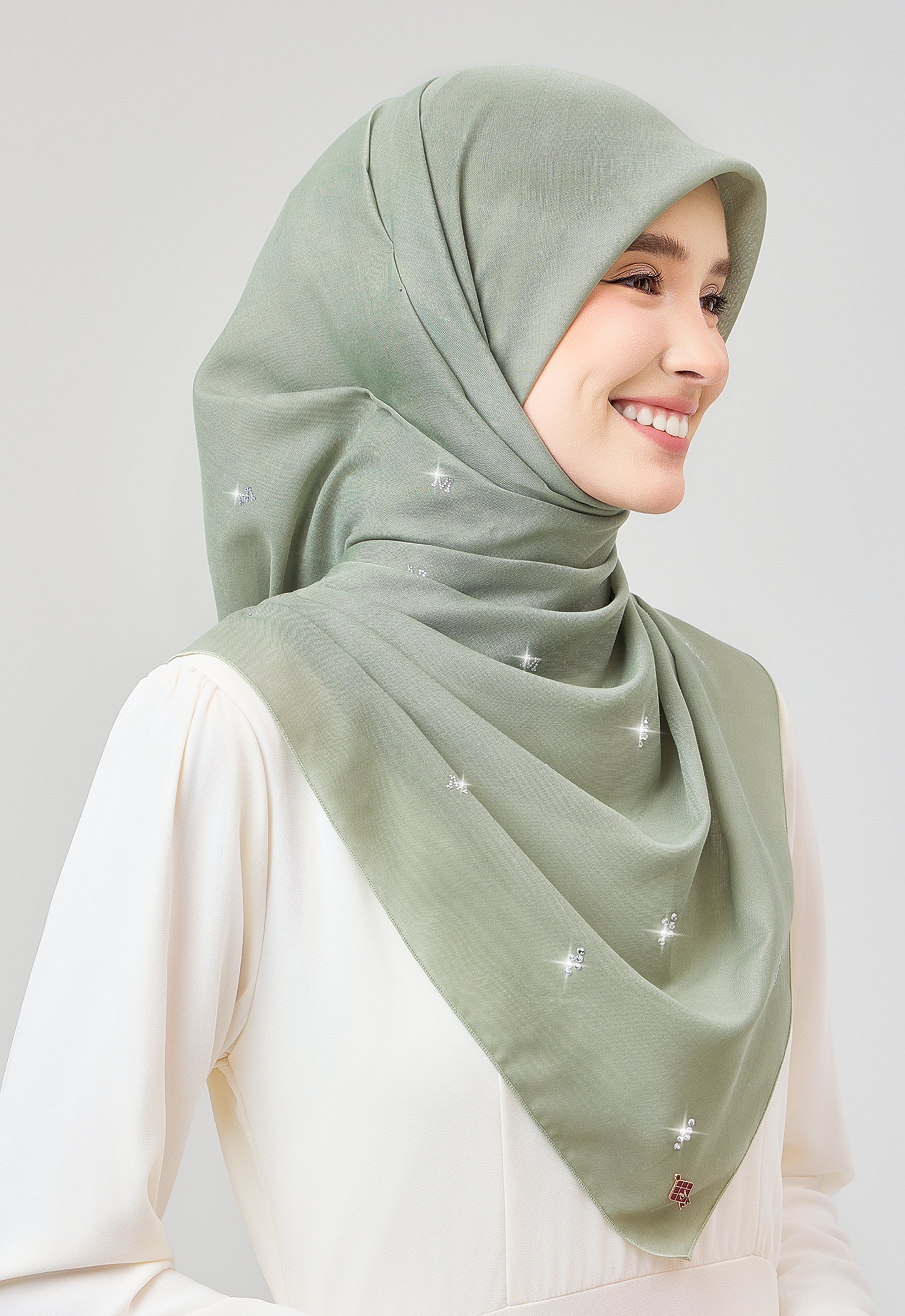 SETULUS RAYA PLAIN STONE - SAGE GREEN