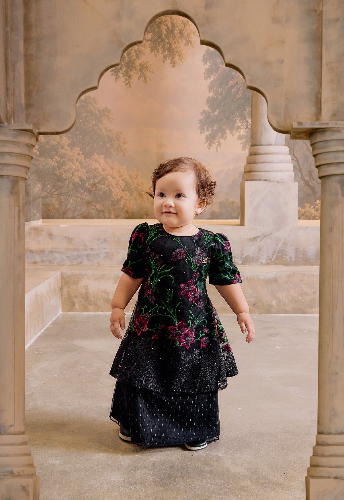 LUXE SERIES | SEROJA LACEY BABY DRESS - BLACK