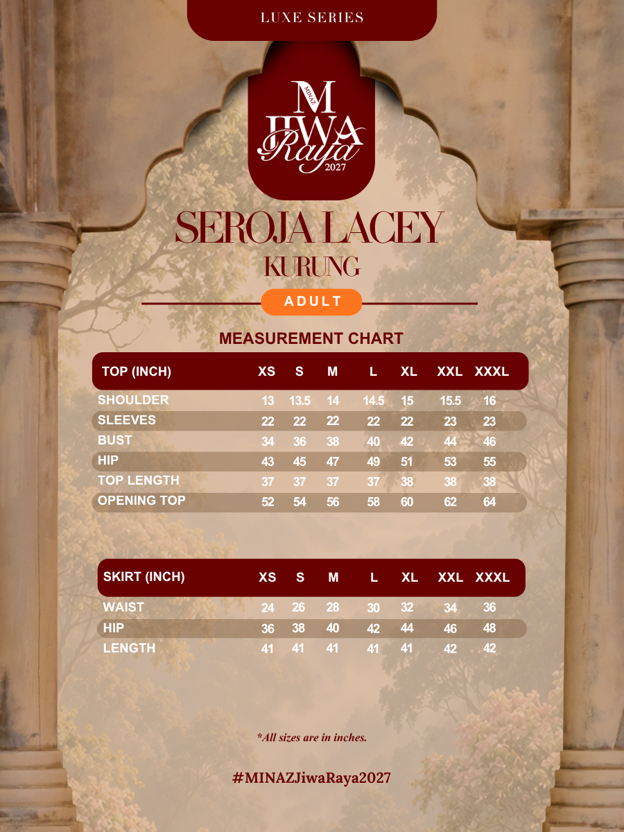 LUXE SERIES | SEROJA LACEY KURUNG RIAW - BLACK