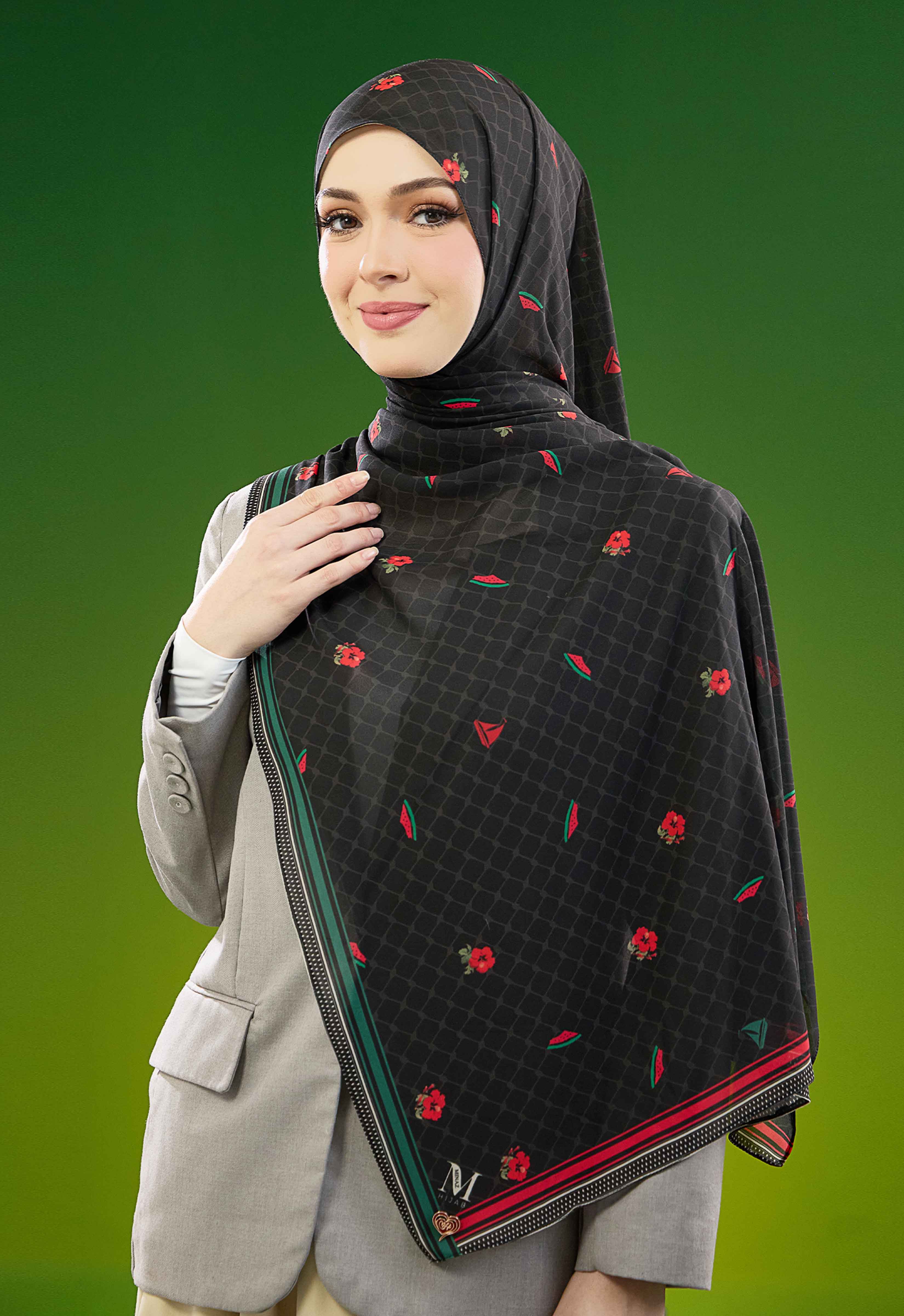 FREE PALESTINE SHAWL - SUMUD BLACK