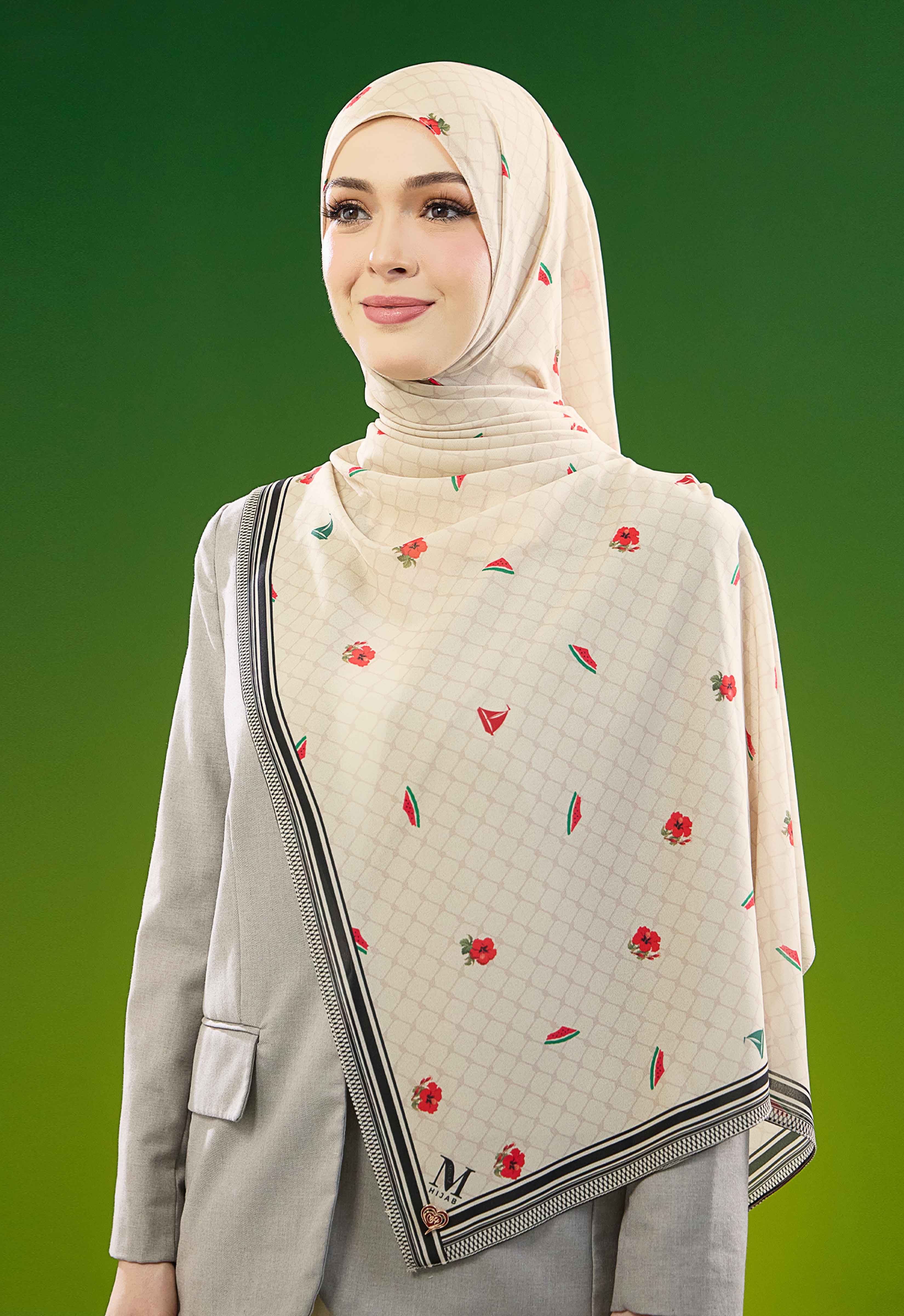FREE PALESTINE SHAWL - SUMUD CHAMPAGNE