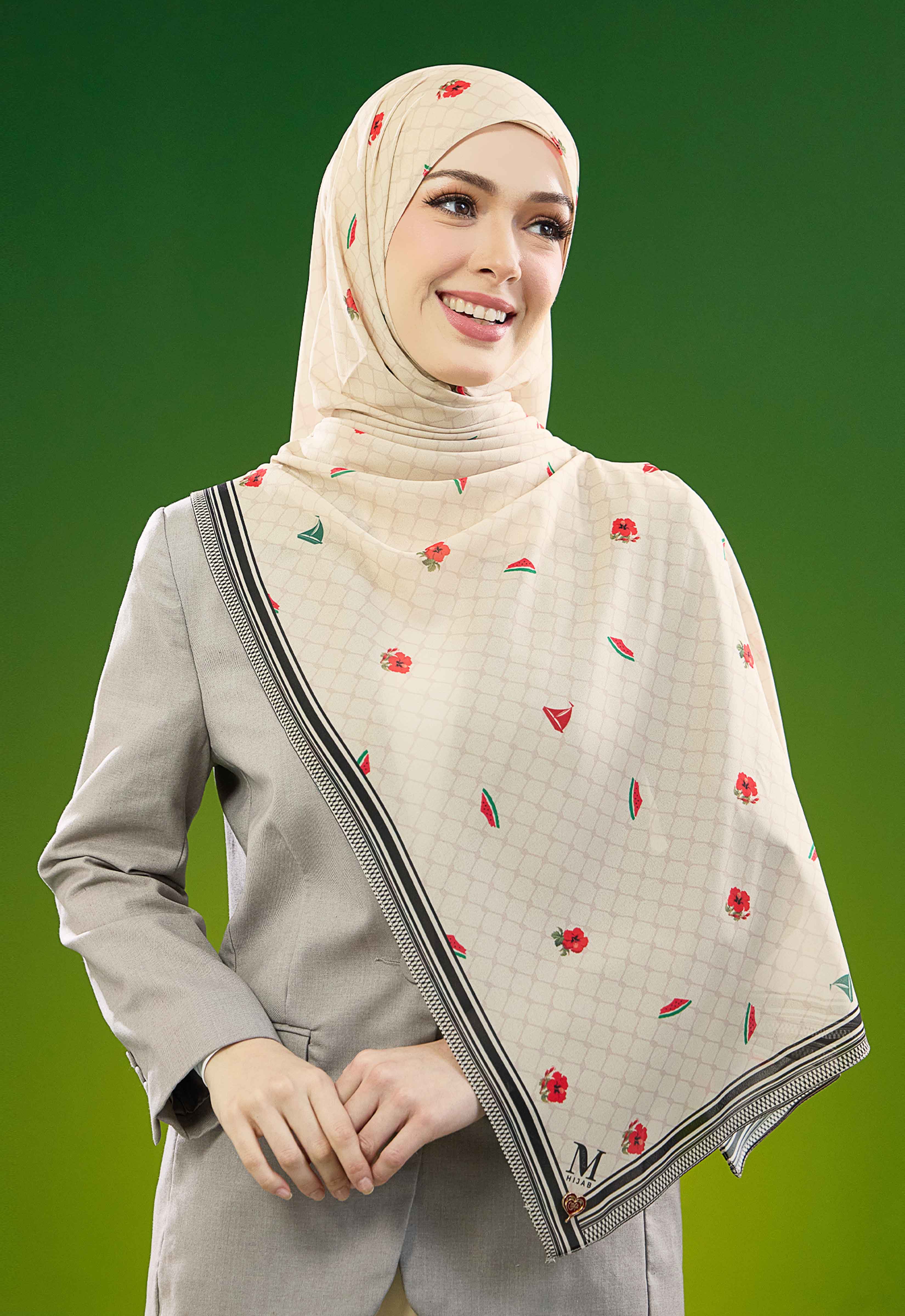 FREE PALESTINE SHAWL - SUMUD CHAMPAGNE