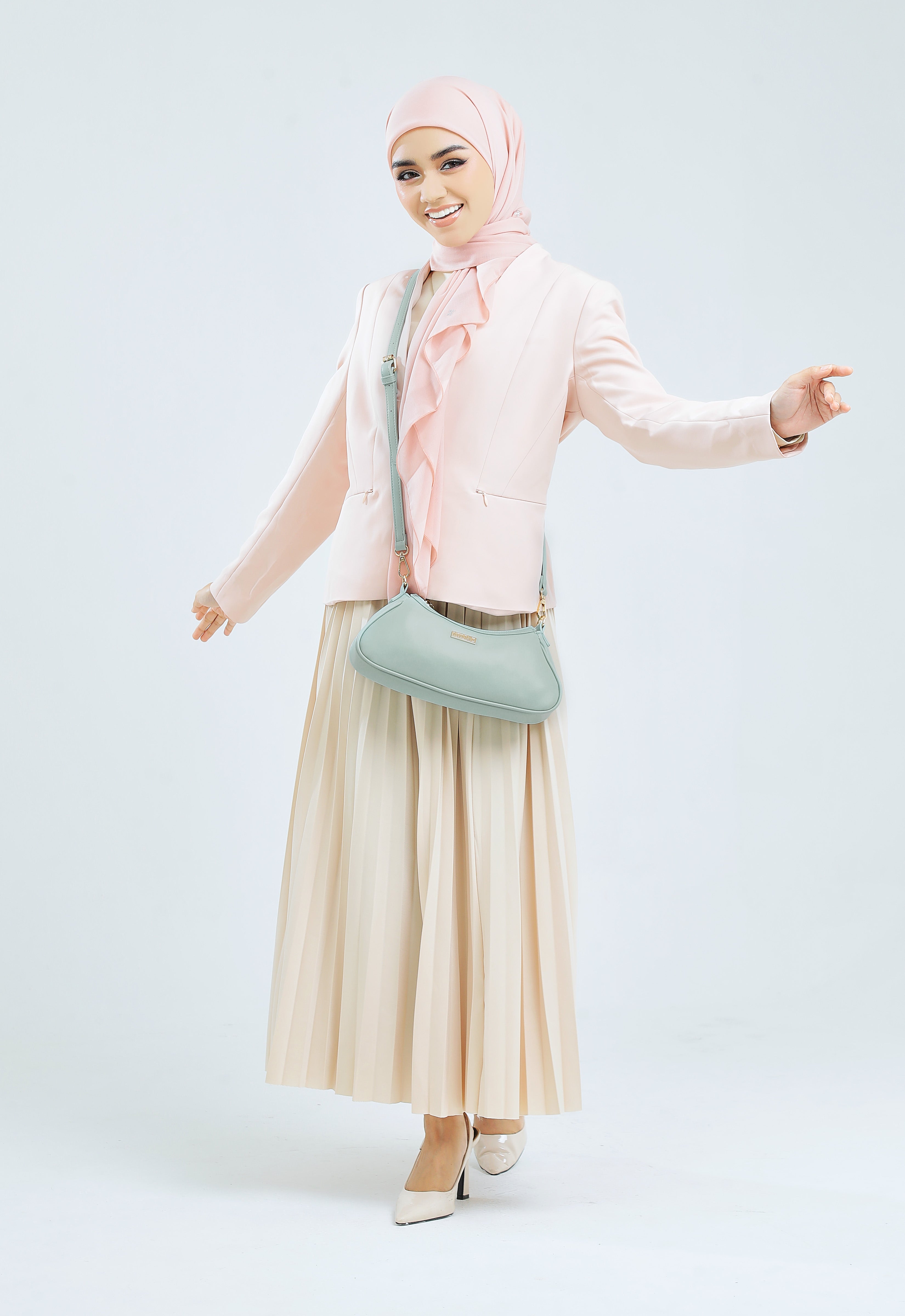 SARA SHOULDER BAG - PASTEL GREEN