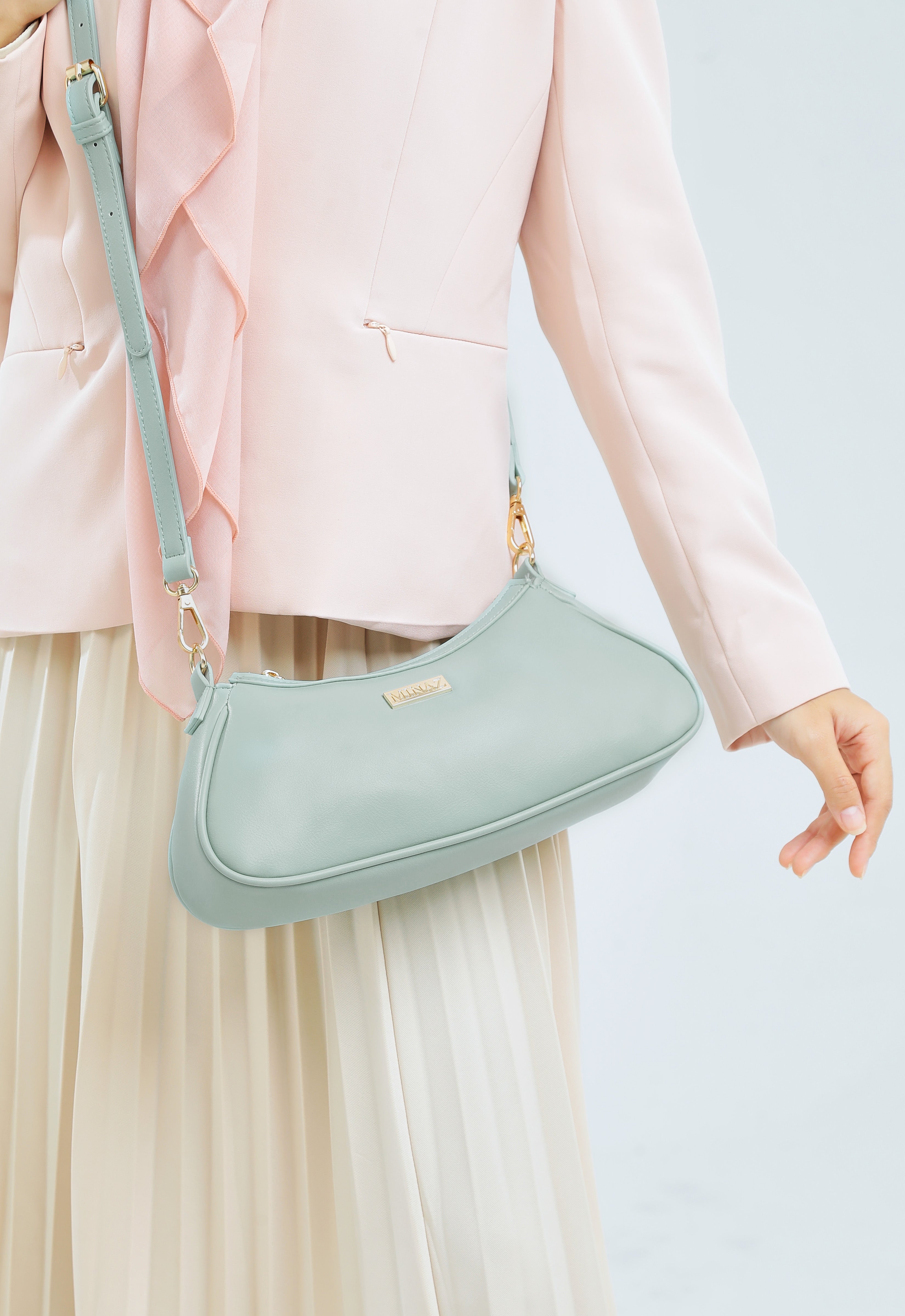 SARA SHOULDER BAG - PASTEL GREEN