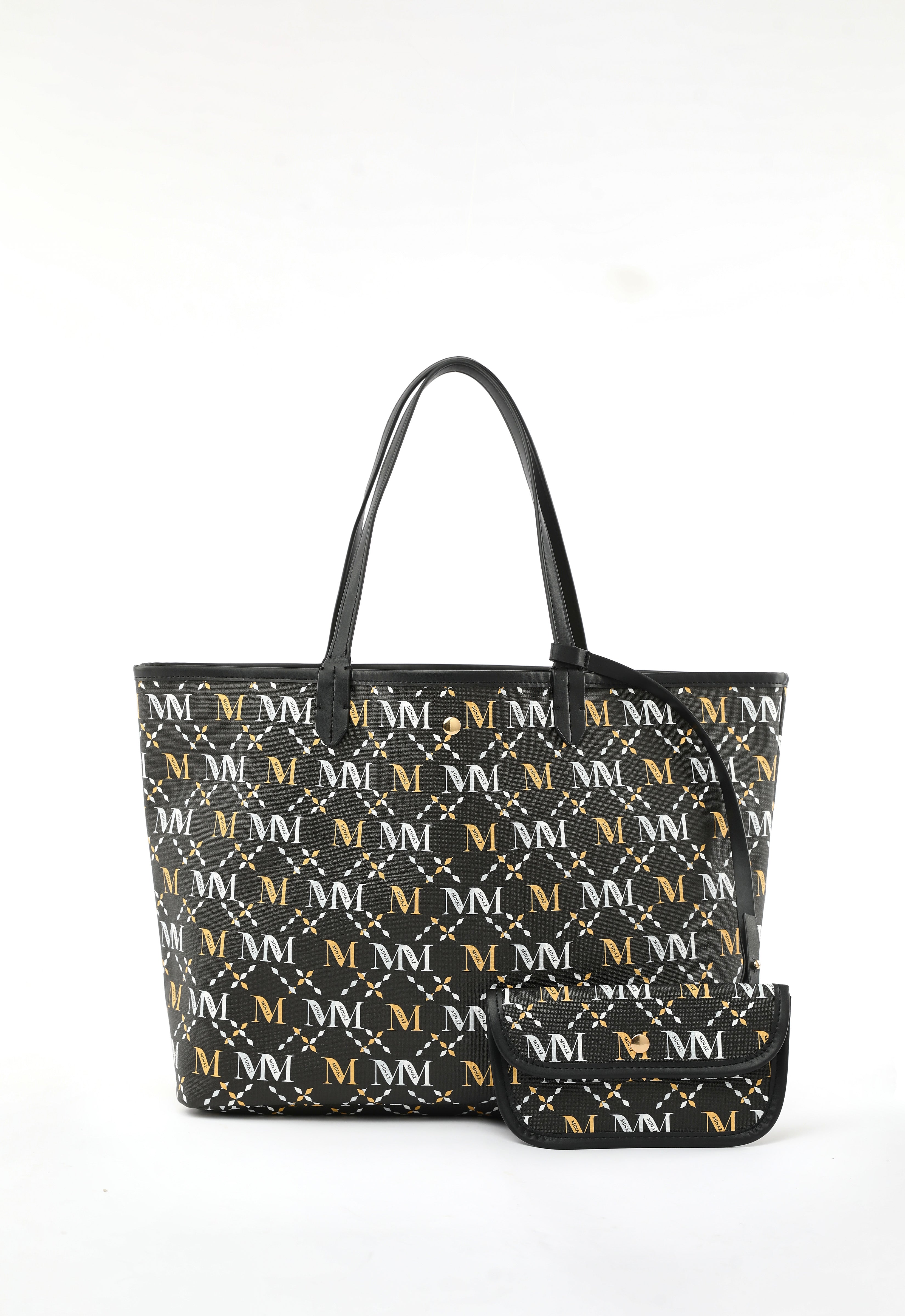 ARYA MONOGRAM TOTE BAG - BLACK