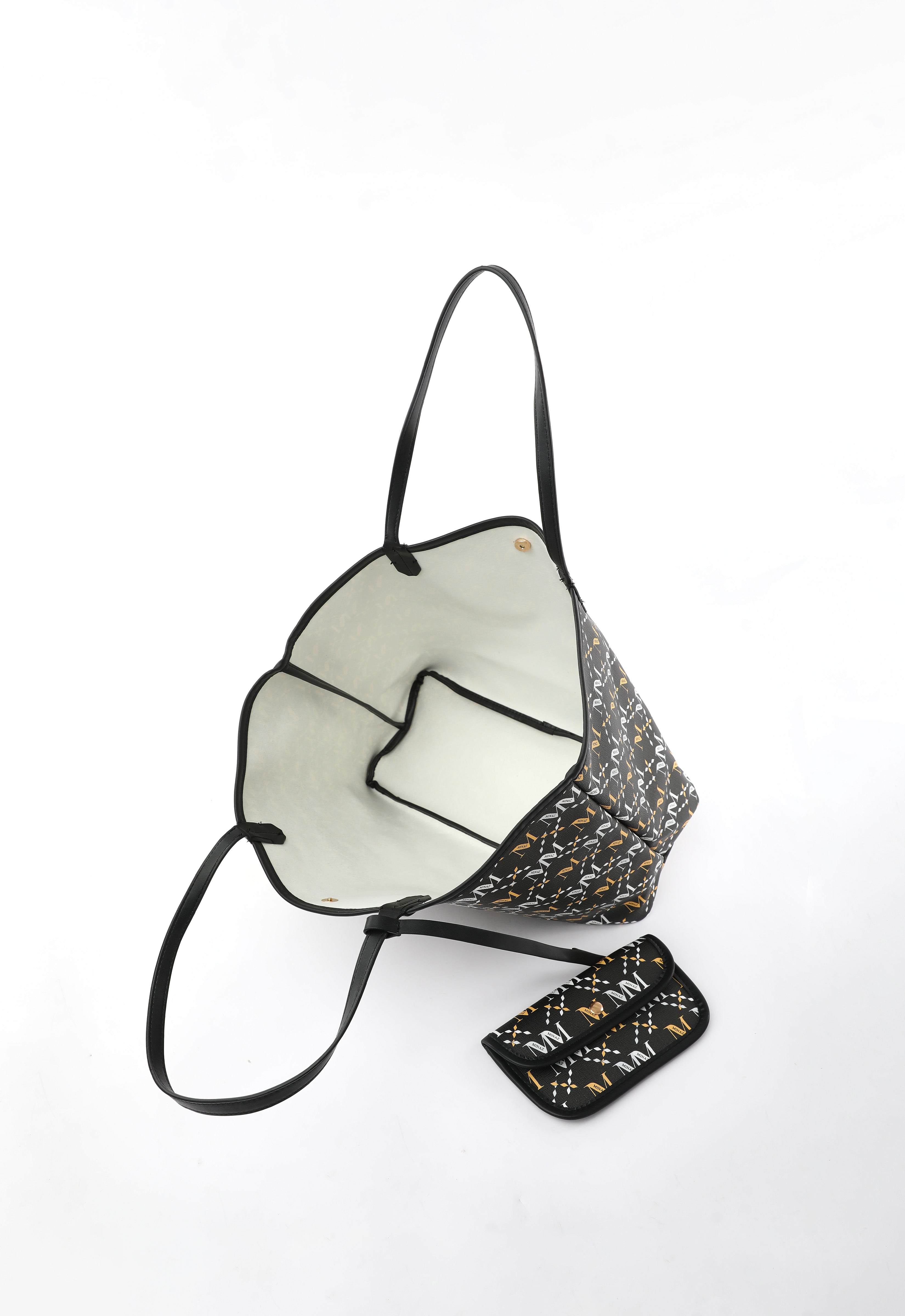 ARYA MONOGRAM TOTE BAG - BLACK