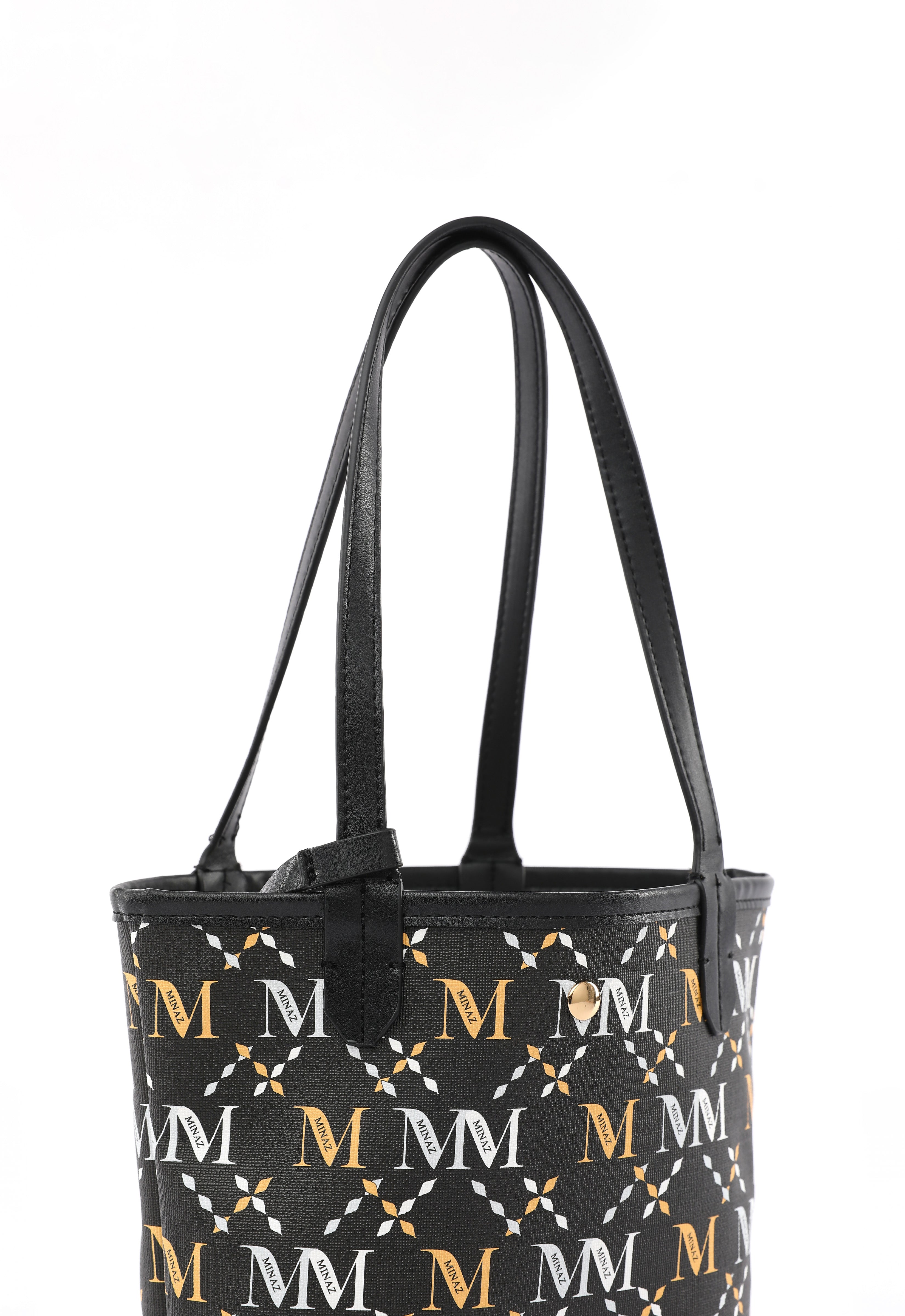 ARYA MONOGRAM TOTE BAG - BLACK