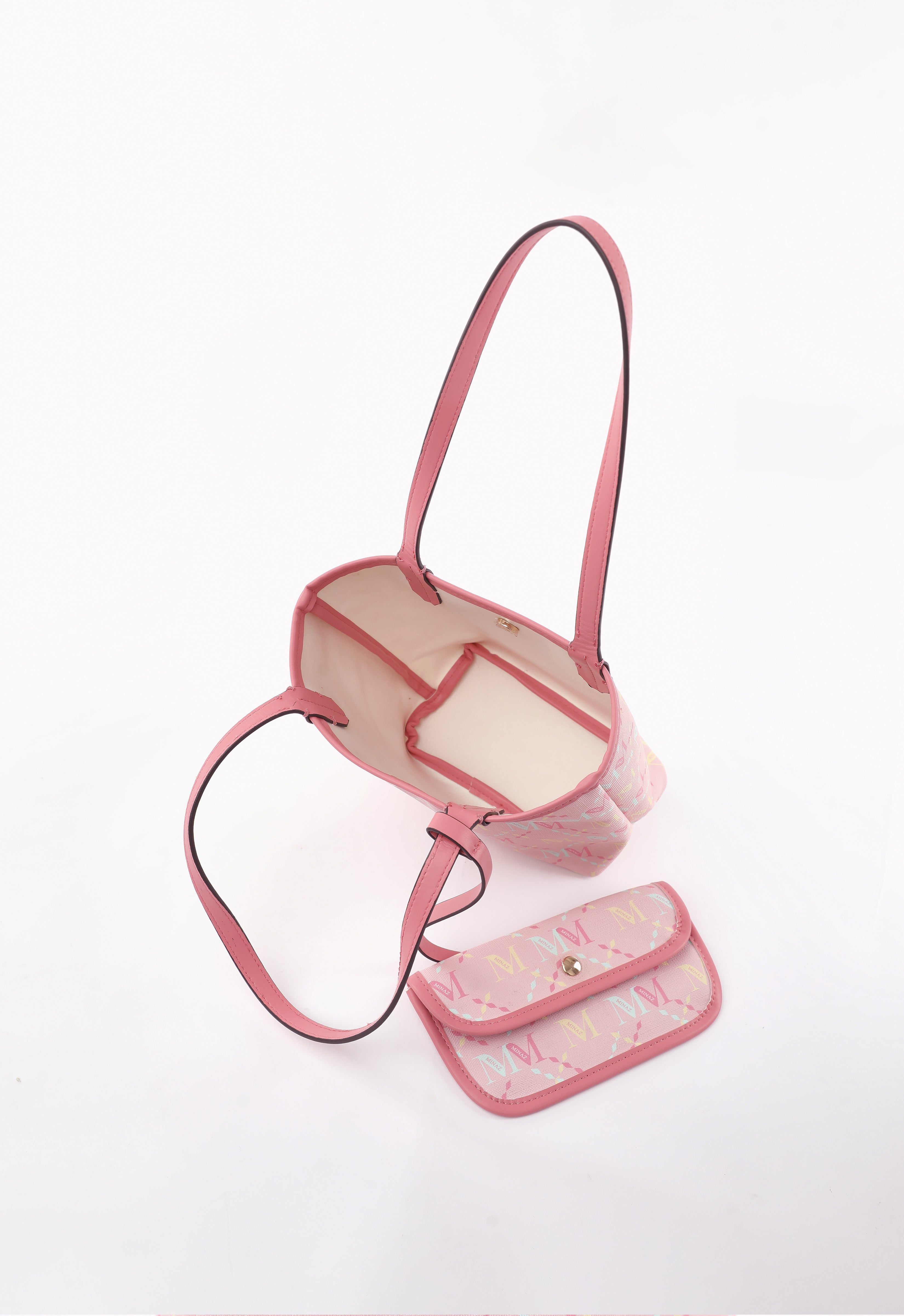 ARYA MONOGRAM TOTE BAG - DUSTY PINK