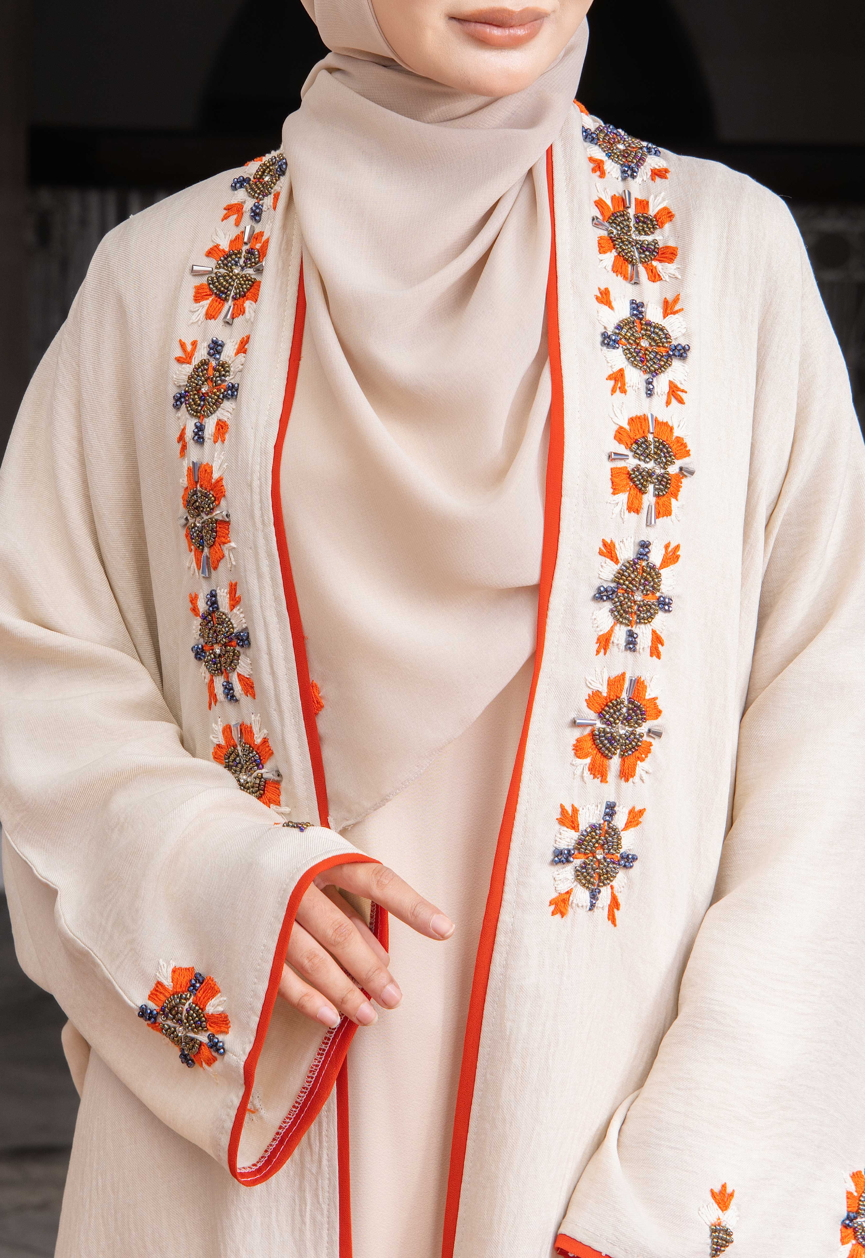 UMAIRA ABAYA - CREAM