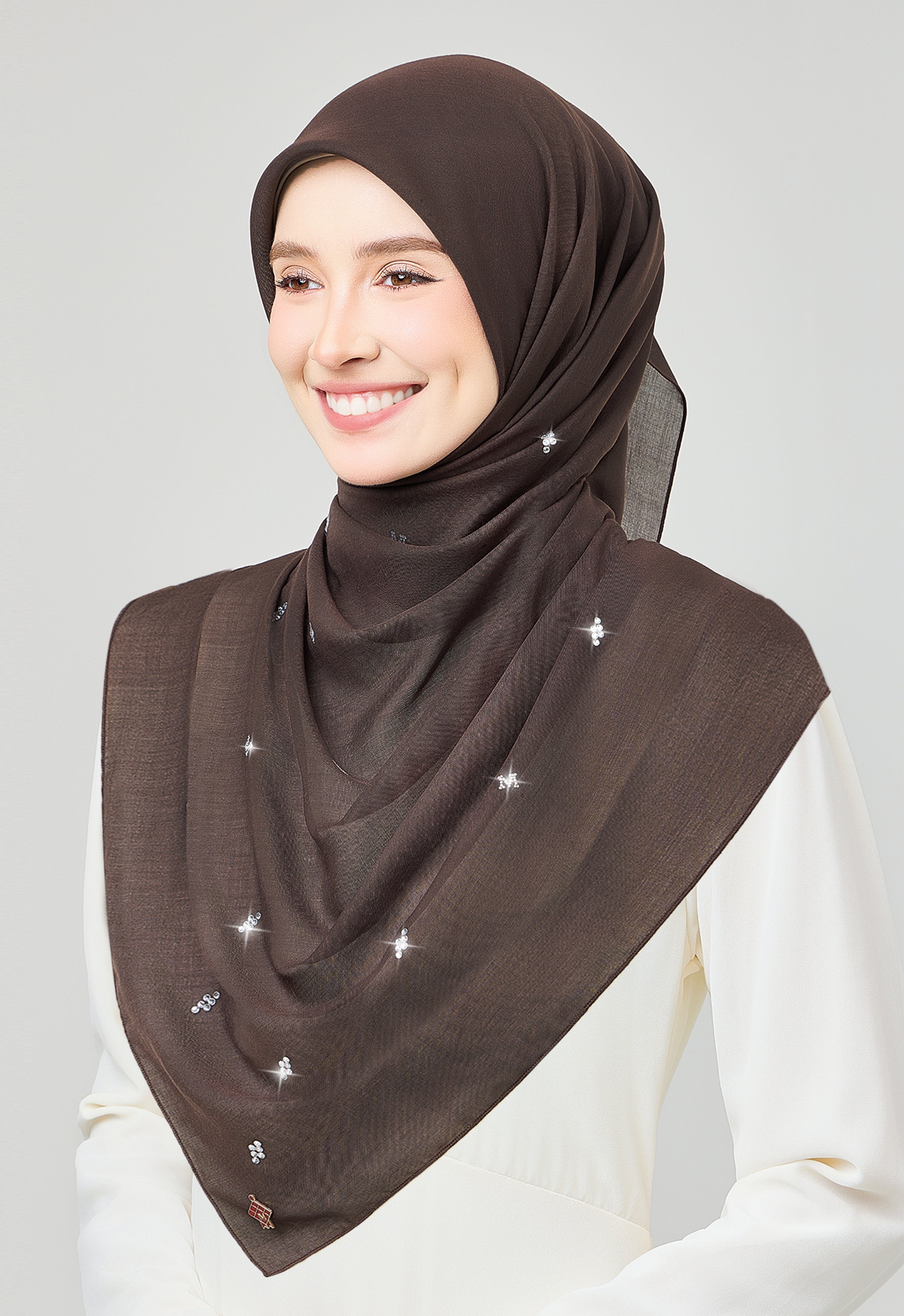 SETULUS RAYA PLAIN STONE - DARK BROWN