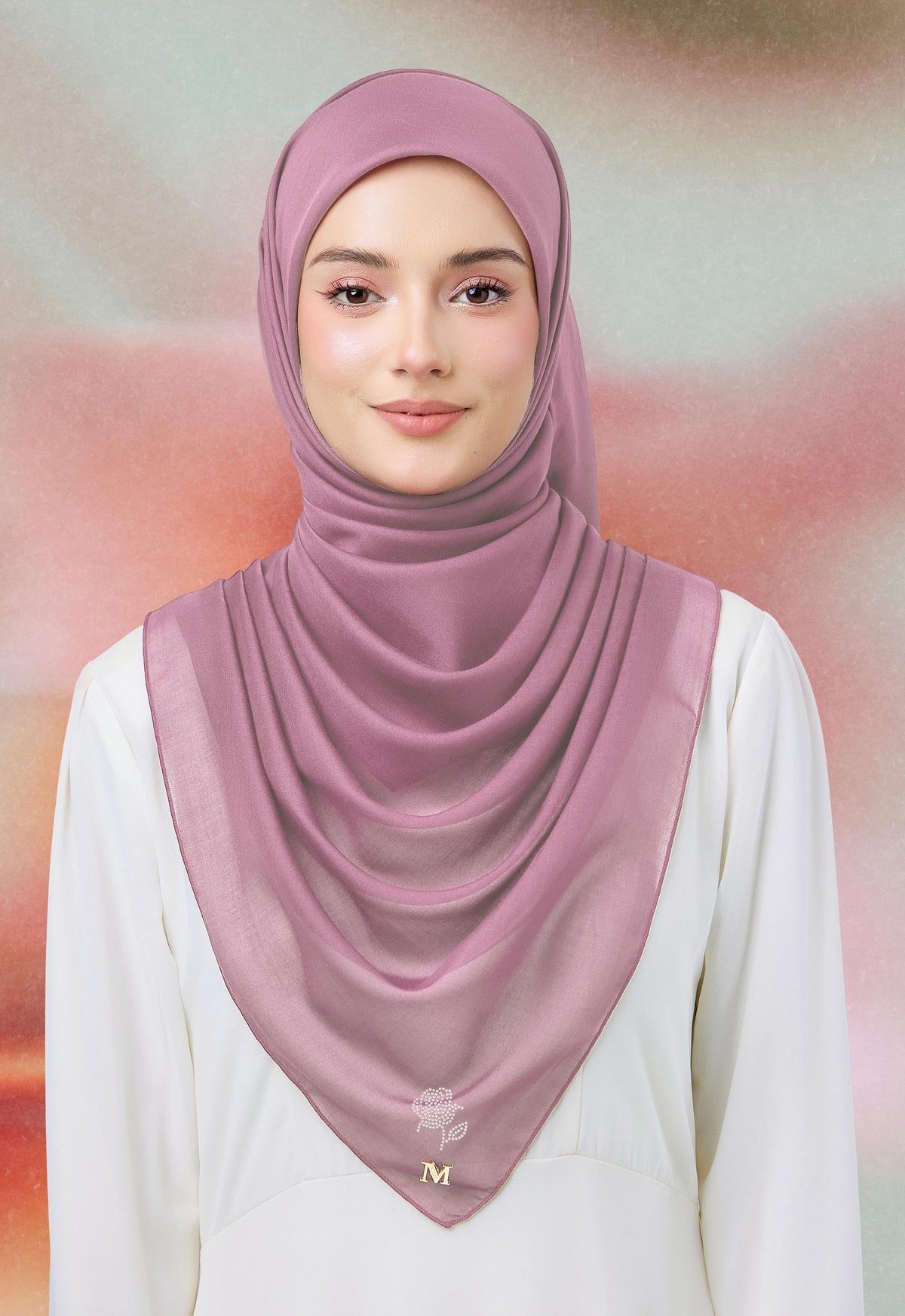 MINAZ HIJAB | PLAIN BASIC ROSEY - MULBERRY
