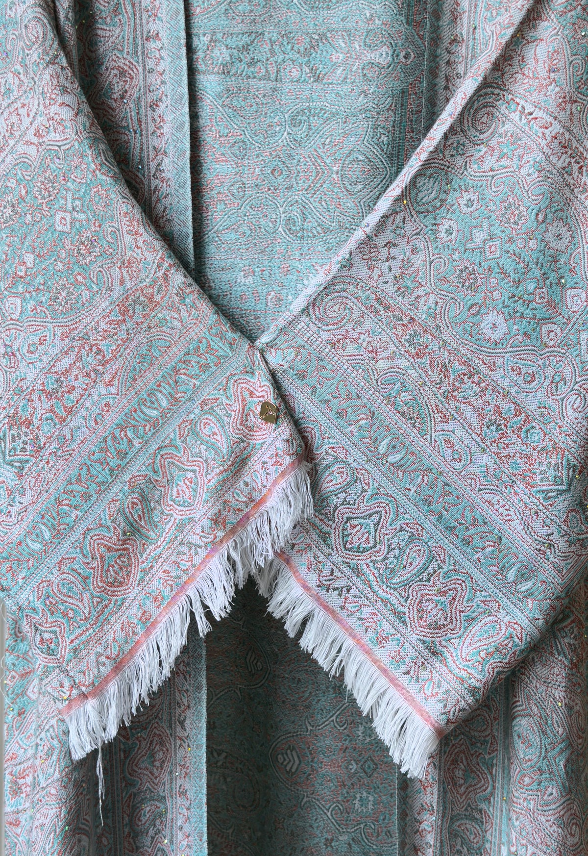 MINAZ jalabiya - PASHMINA ABAYA - ORANGE TIFFANY