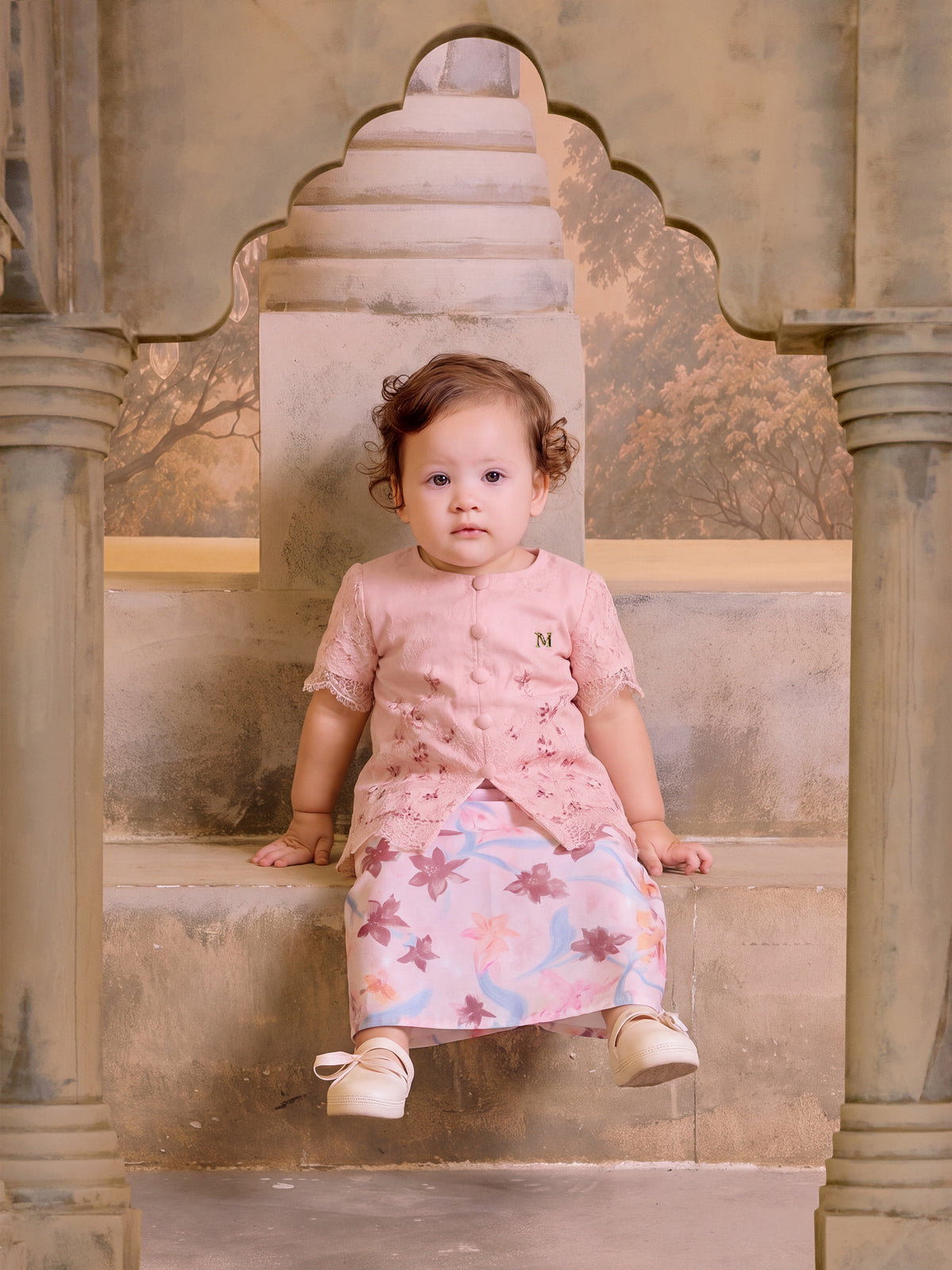 WIRDA SERIES | WIRDA LACEY KEBAYA BABY - PINK