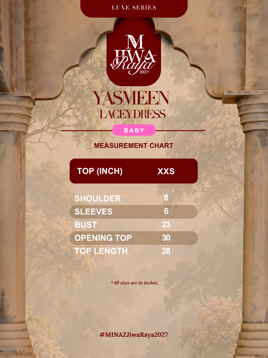 LUXE SERIES |YASMEEN LACEY BABY DRESS - MAROON