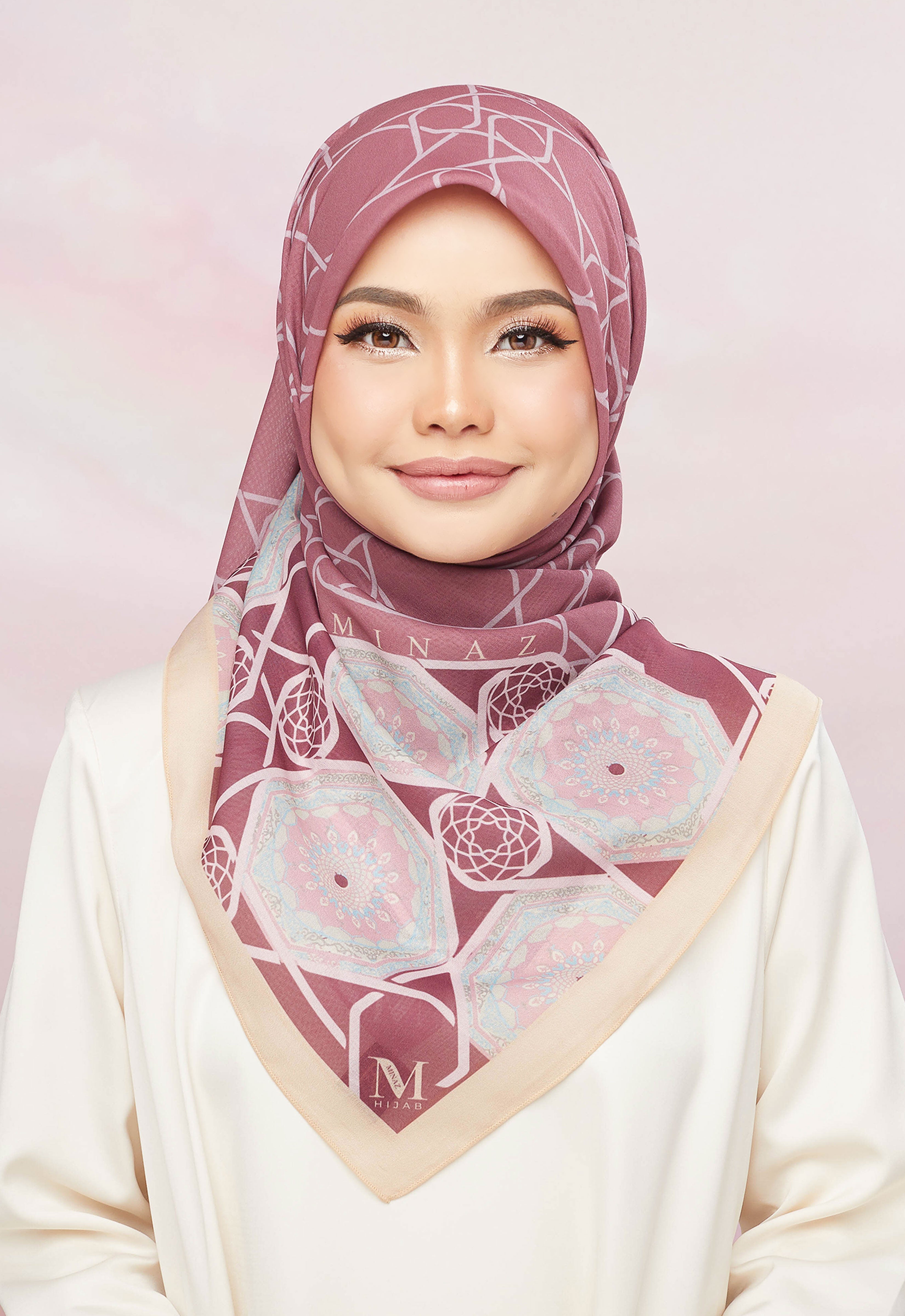 ARABESQUE BAWAL - DARK PLUM - DARK PLUM / BIDANG 45 - Hijab