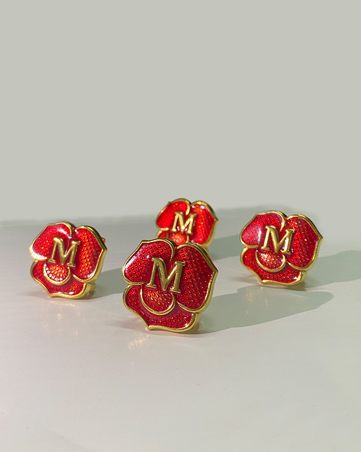 COMBO 2 | ROSE HIJAB RING - MAROON GOLD