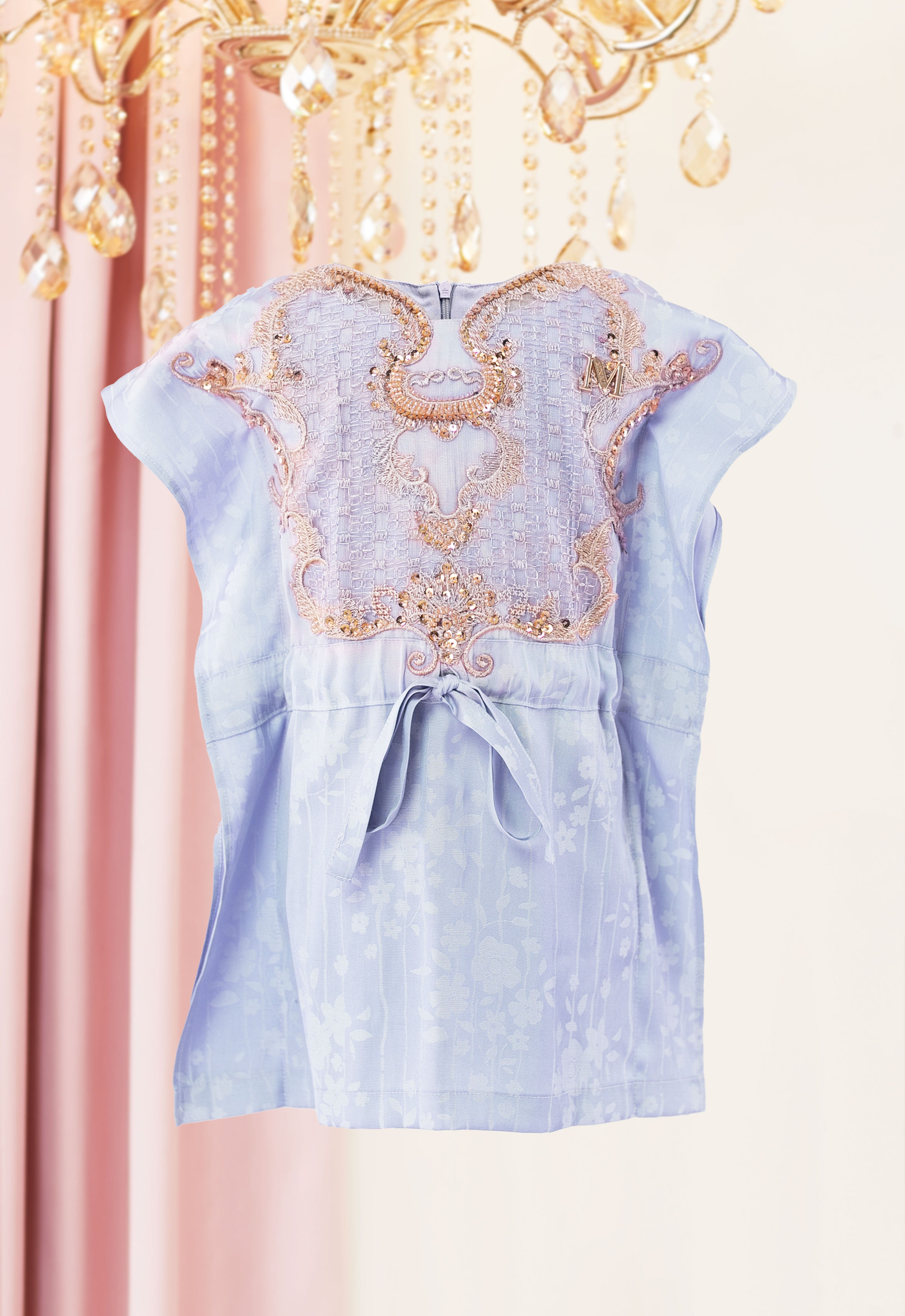 DANEEN BABY DRESS - BLUE GRAY