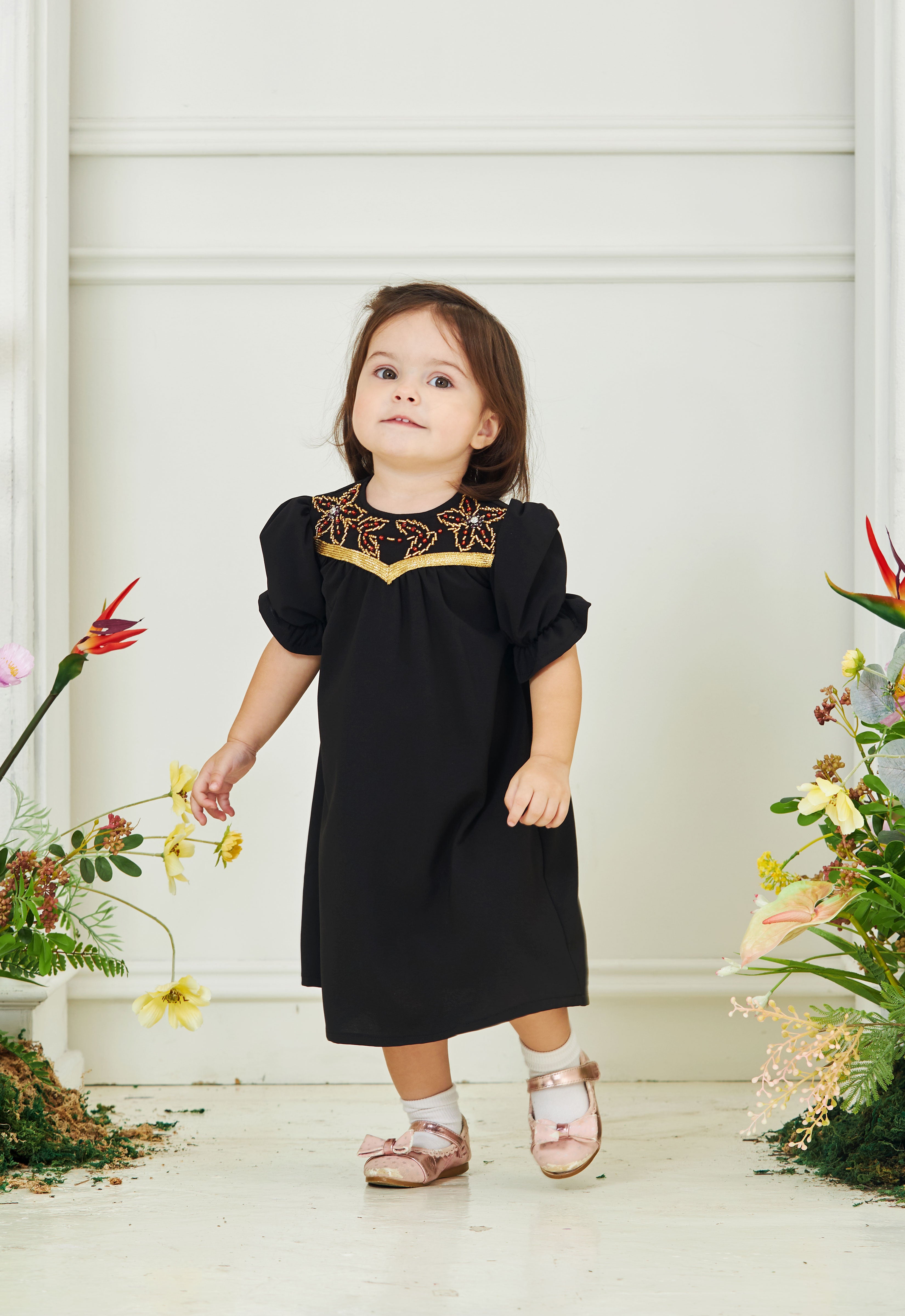 HUMAYRA BABY DRESS - BLACK