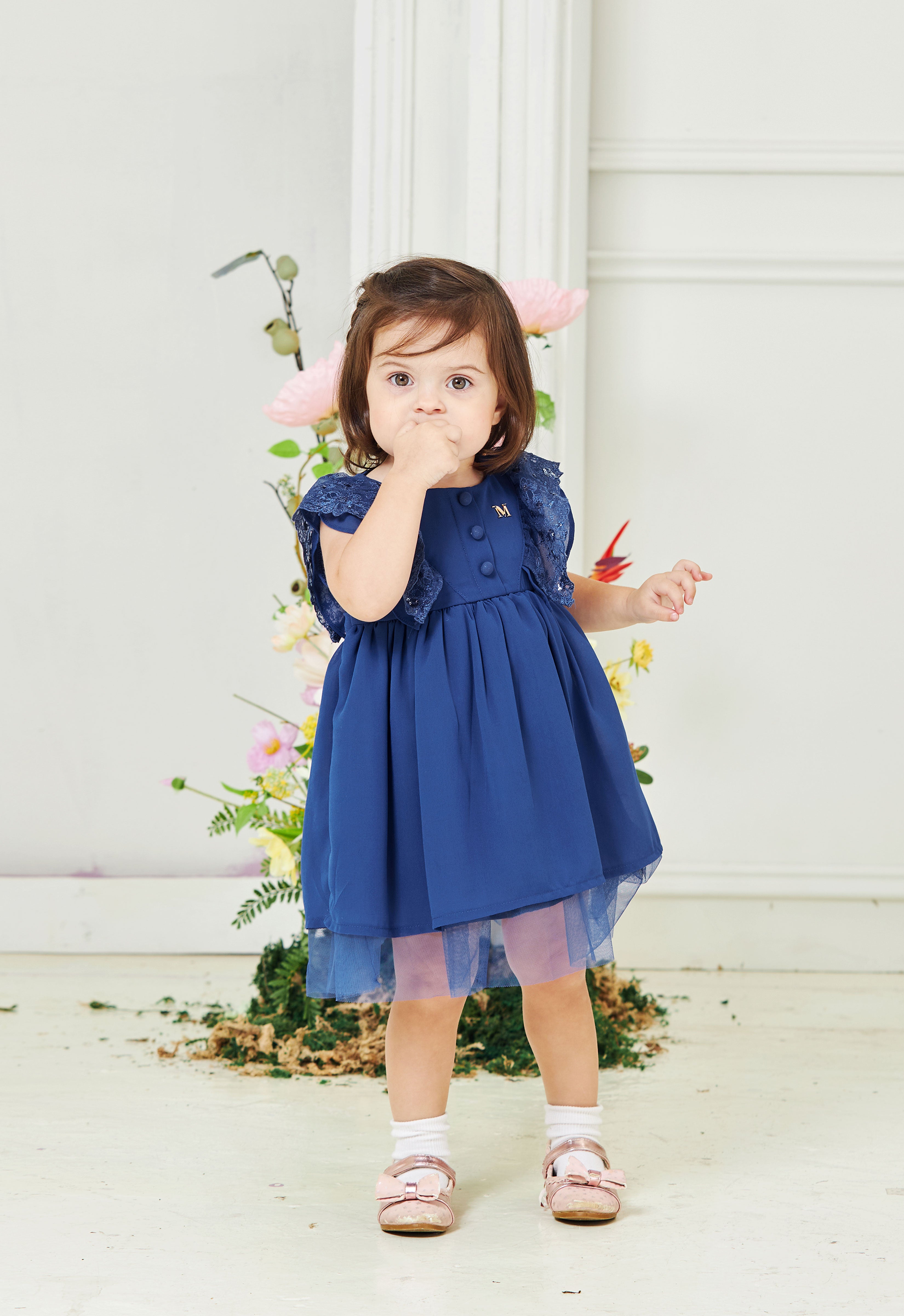 RANIA BABY DRESS - ROYAL BLUE