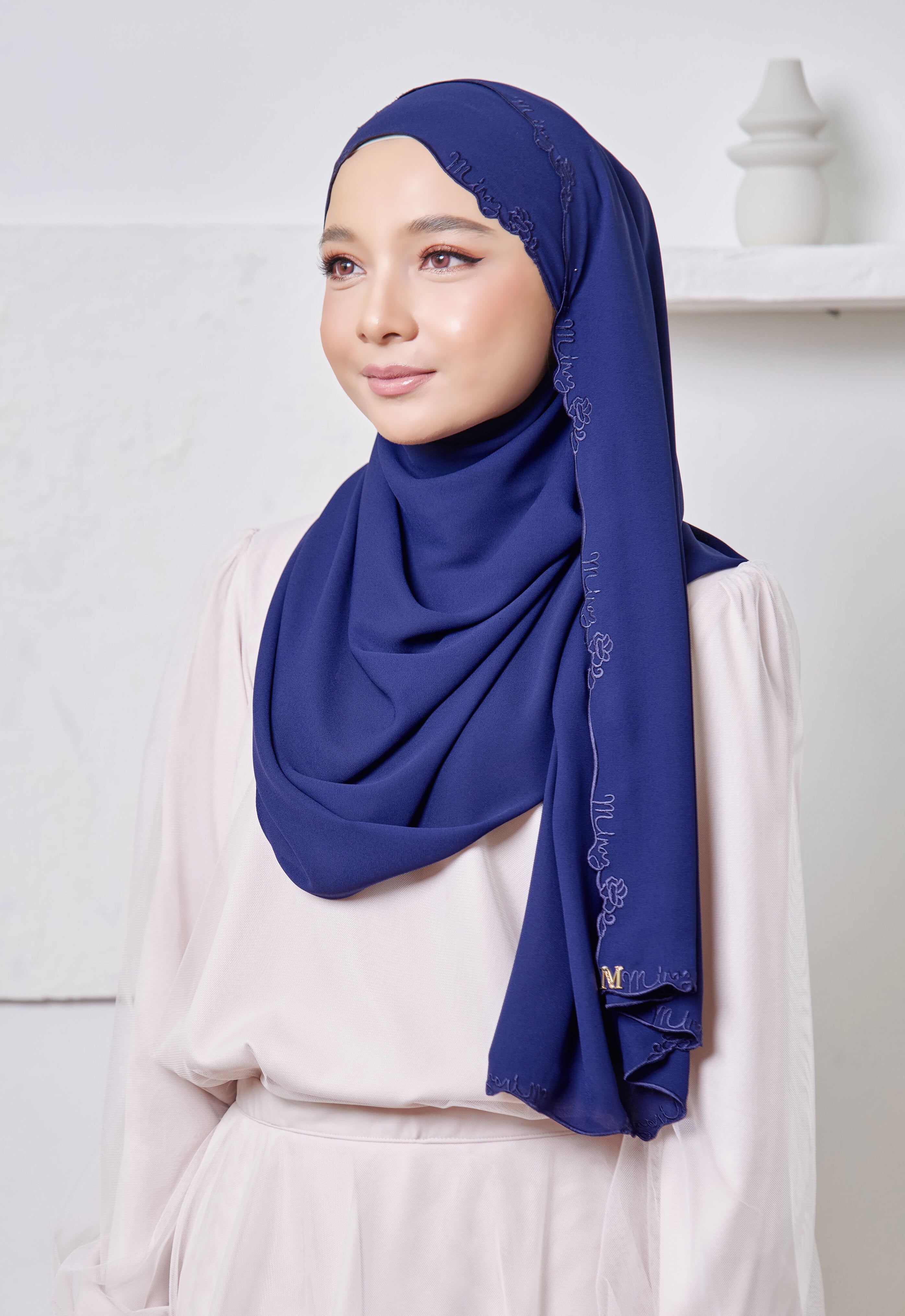 Dark blue best sale scarf for ladies