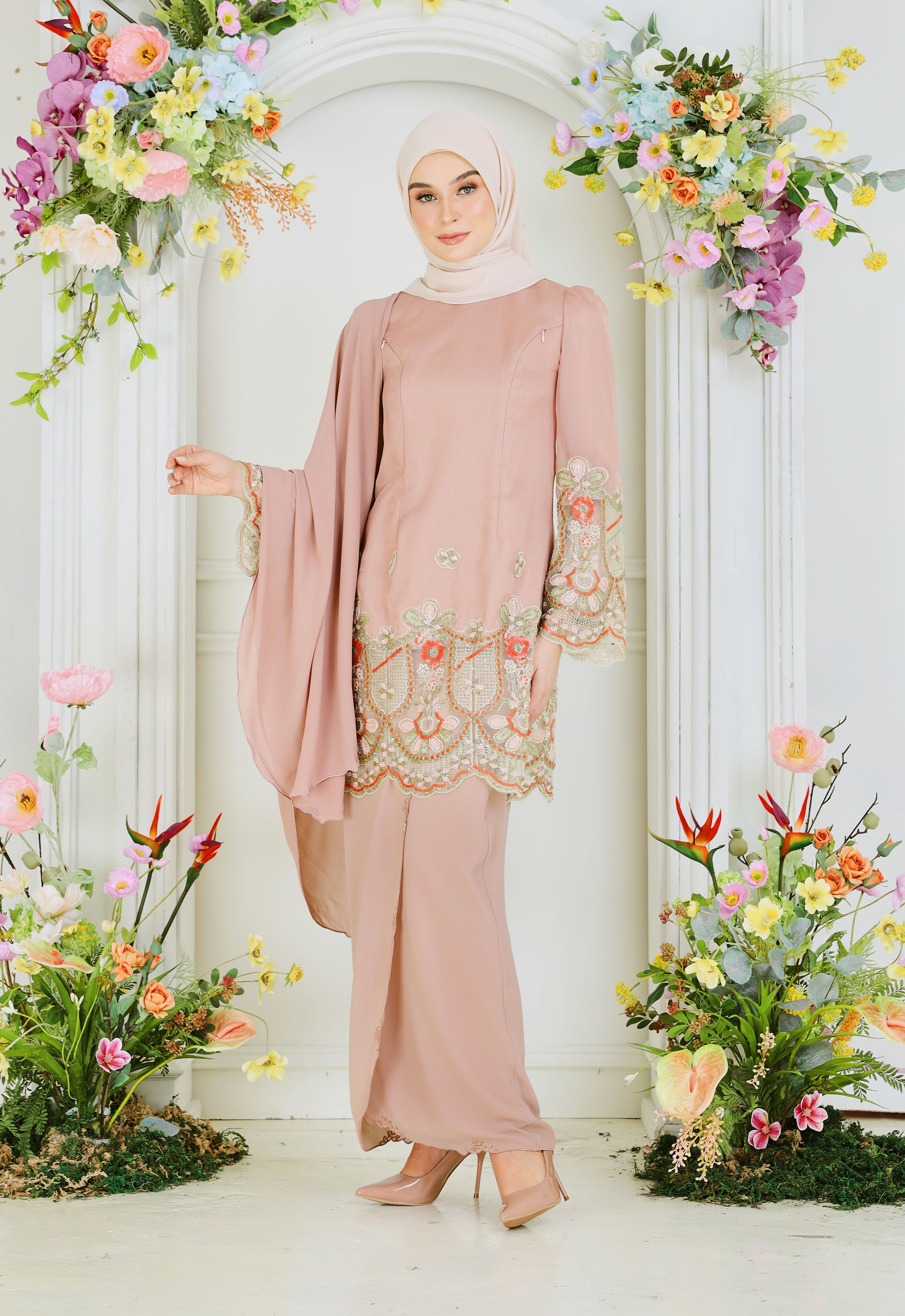NOURA SUPER LUXE KURUNG - DUSTY ROSE