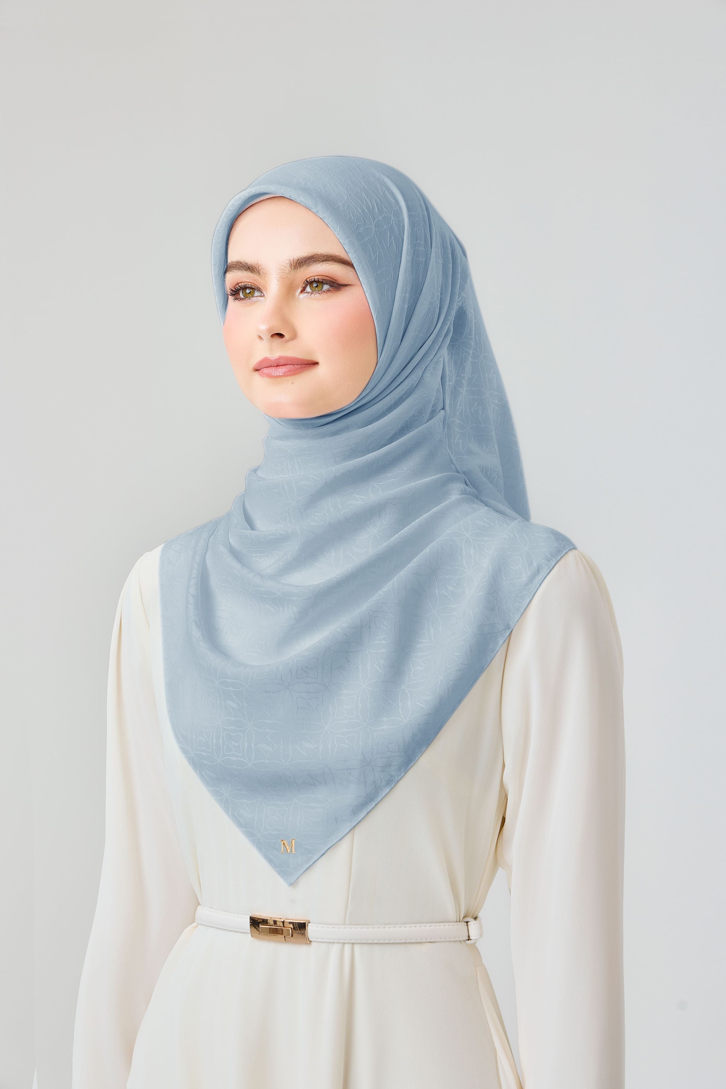 RHEA PLAIN JACQUARD - LIGHT BLUE