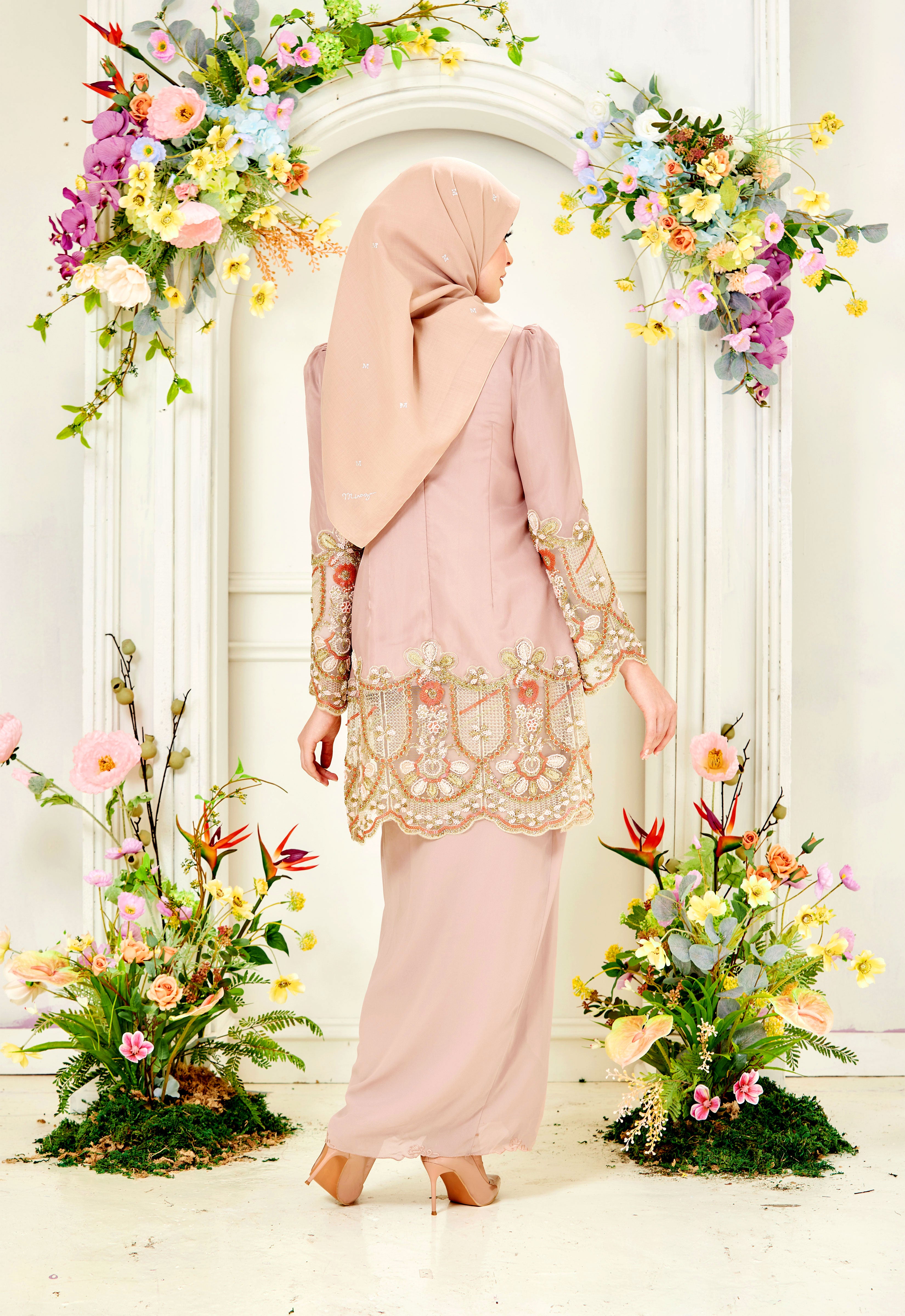 NOURA SUPER LUXE KURUNG - DUSTY ROSE