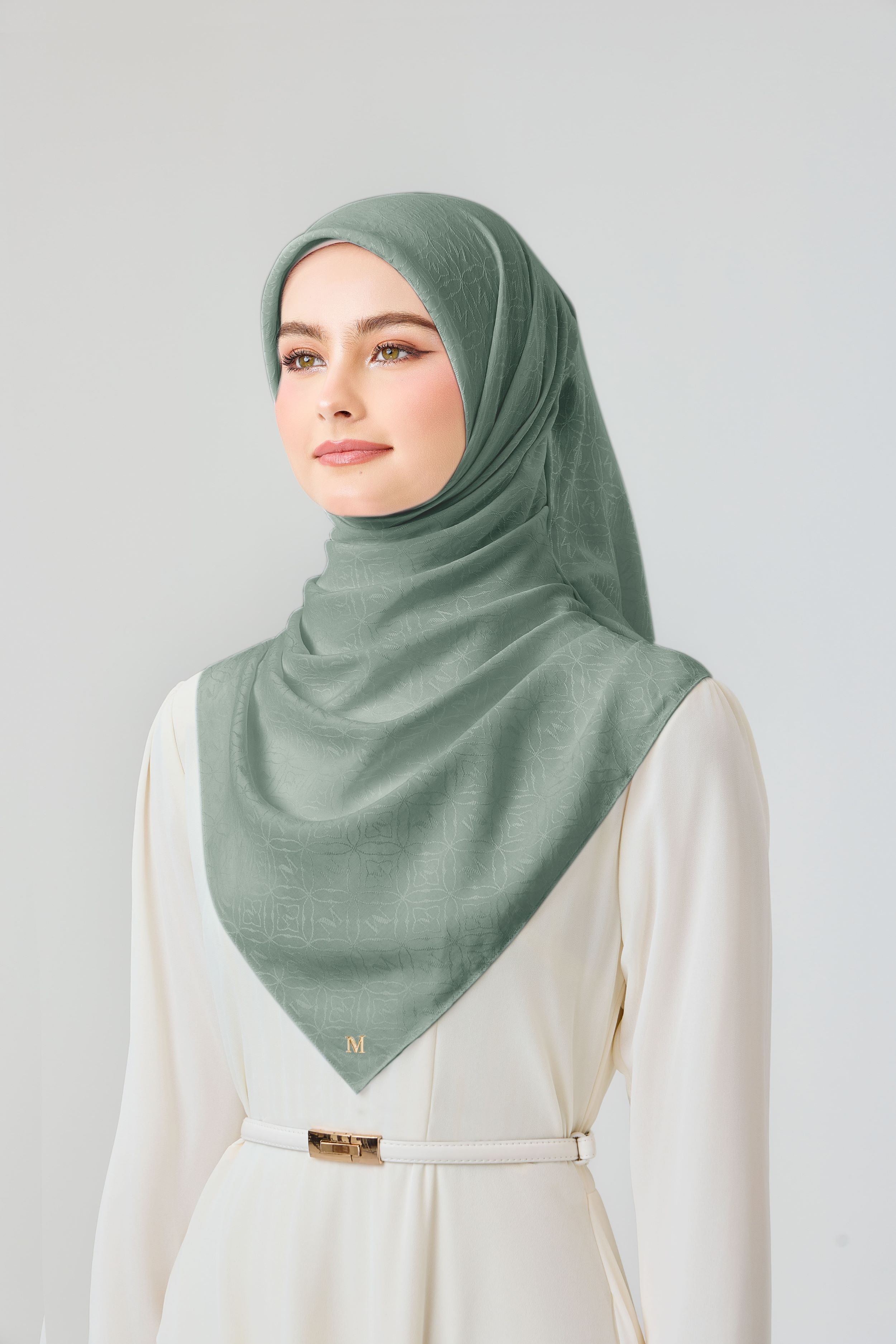 RHEA PLAIN JACQUARD - PASTEL TURQUOISE