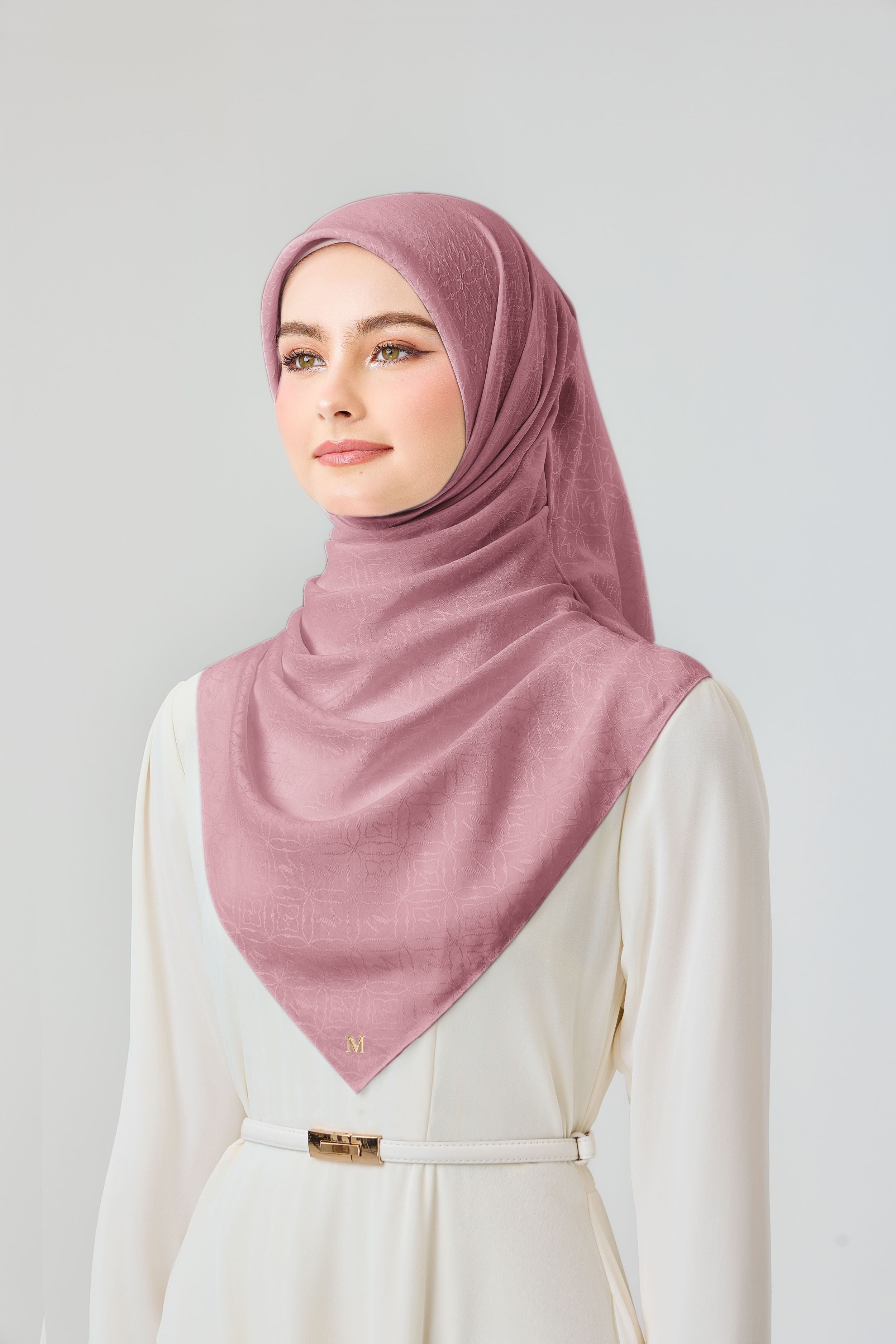 RHEA PLAIN JACQUARD - DUSTY PINK