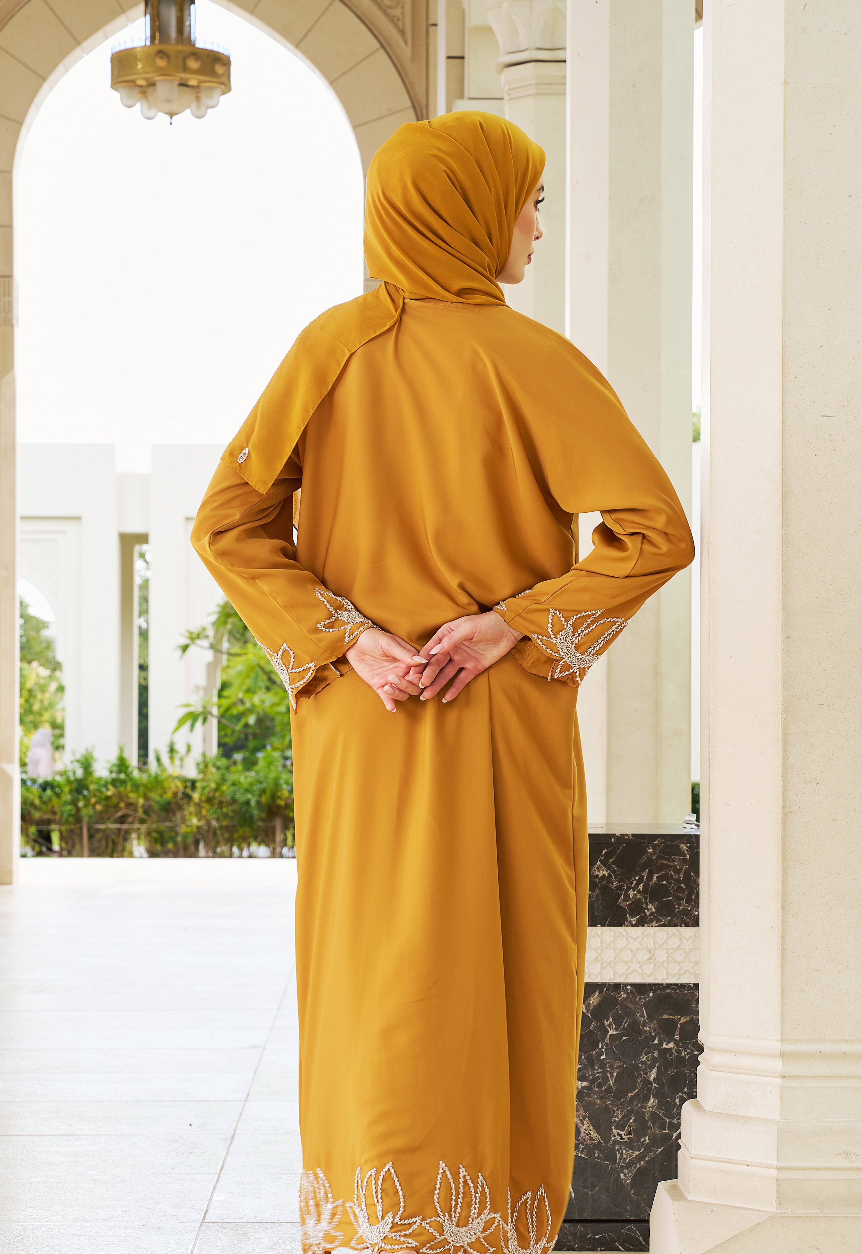 ELARAA LUXE ABAYA - MUSTARD