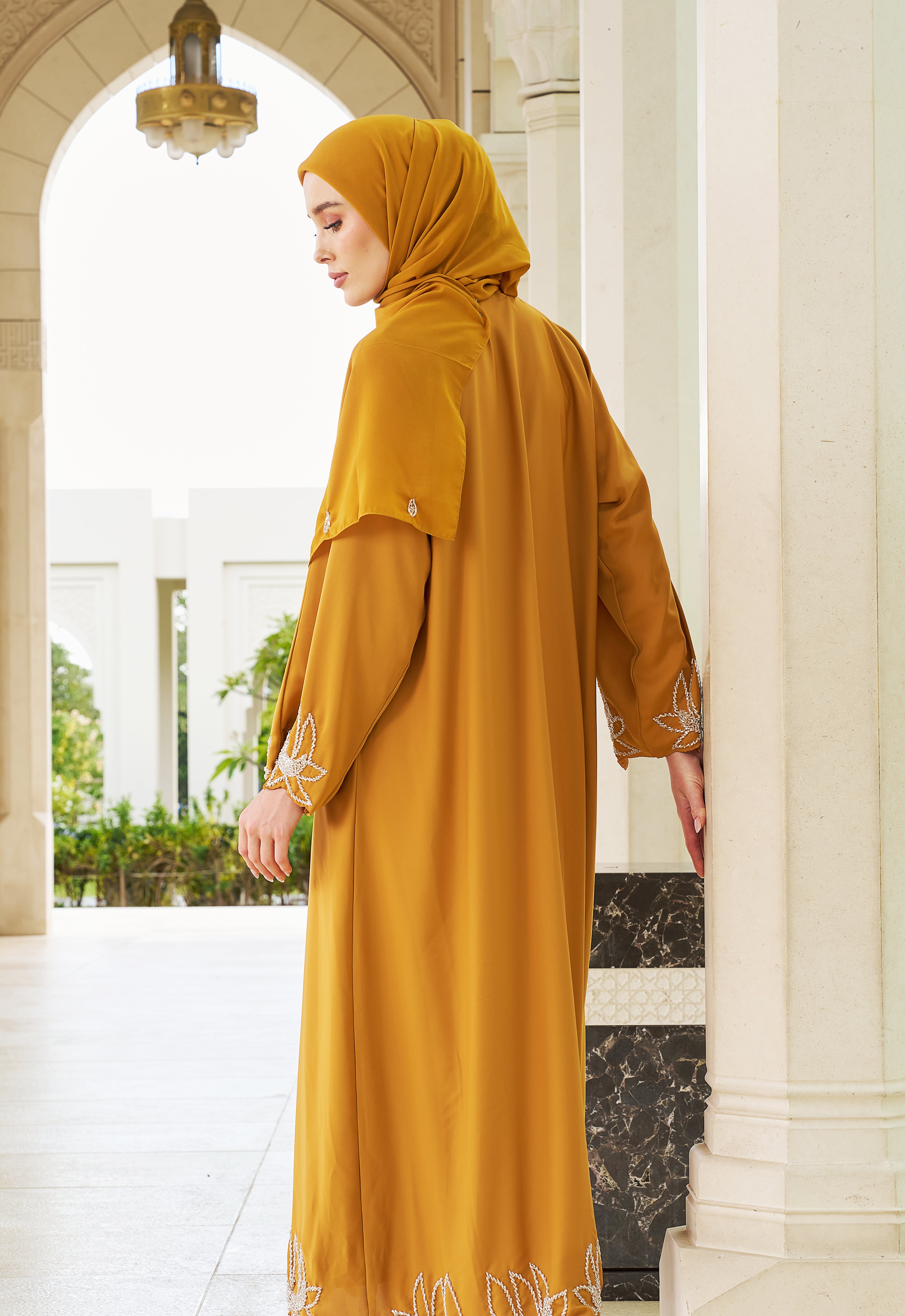 ELARAA LUXE ABAYA - MUSTARD