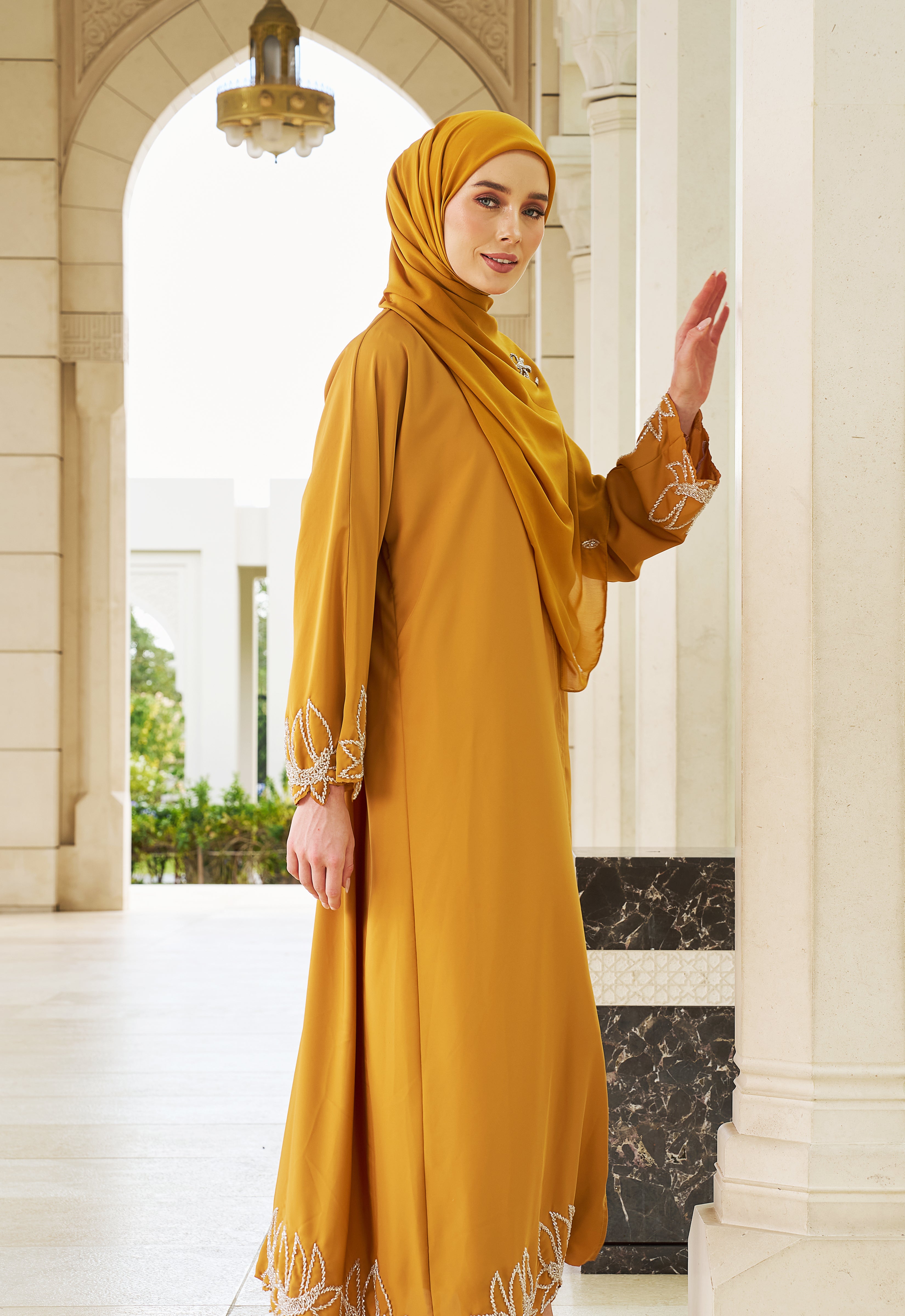 ELARAA LUXE ABAYA - MUSTARD