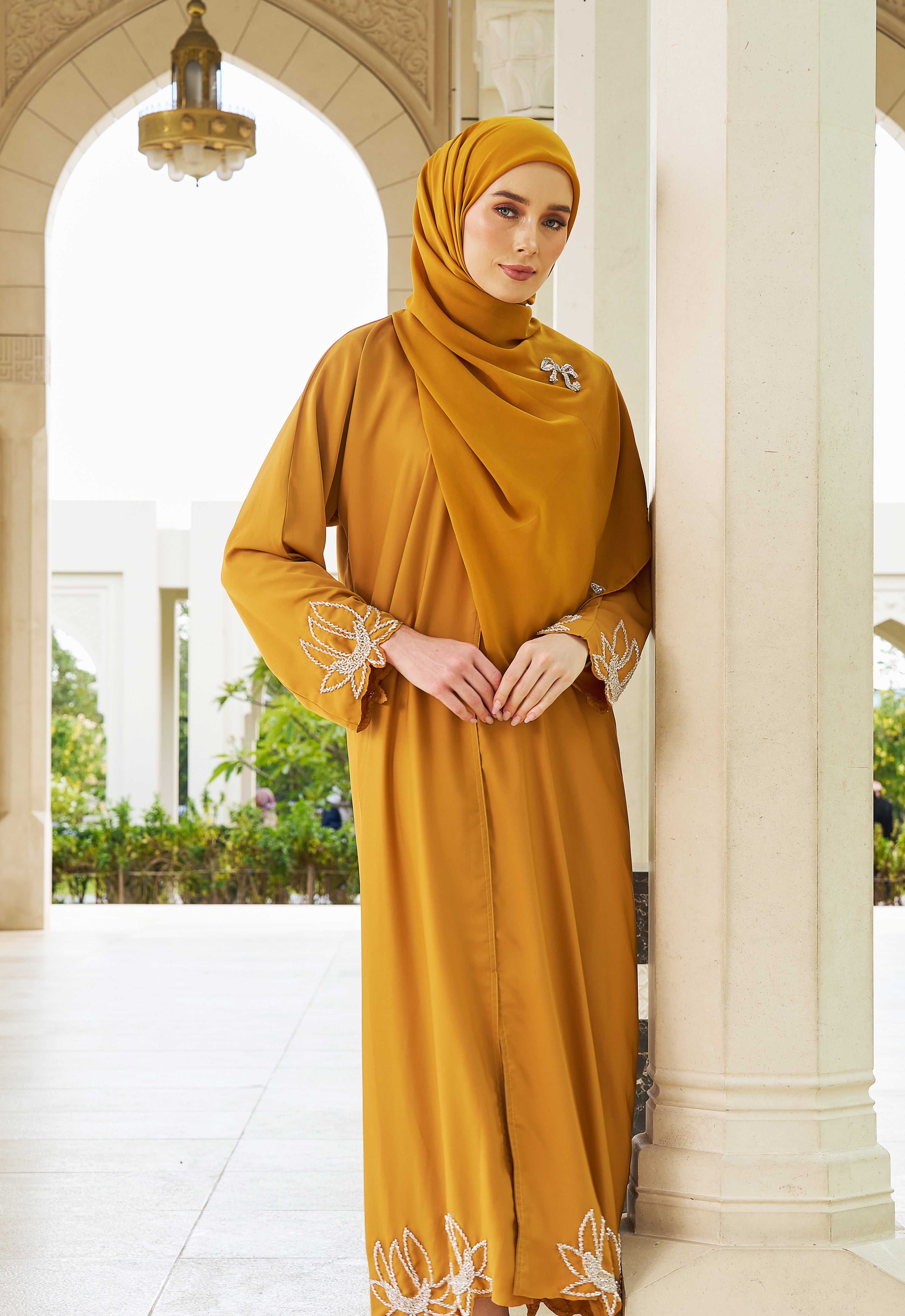 ELARAA LUXE ABAYA - MUSTARD