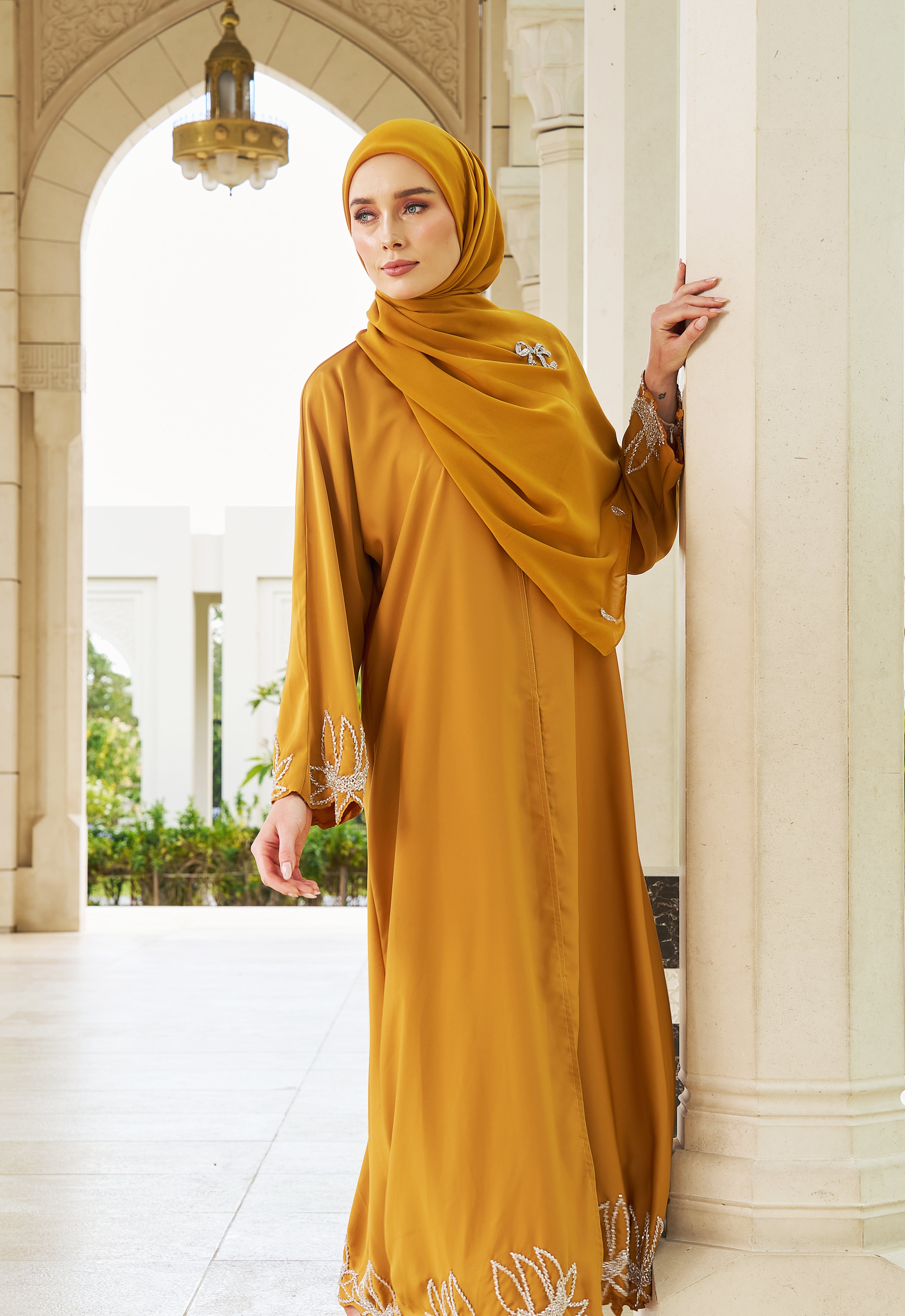 ELARAA LUXE ABAYA - MUSTARD