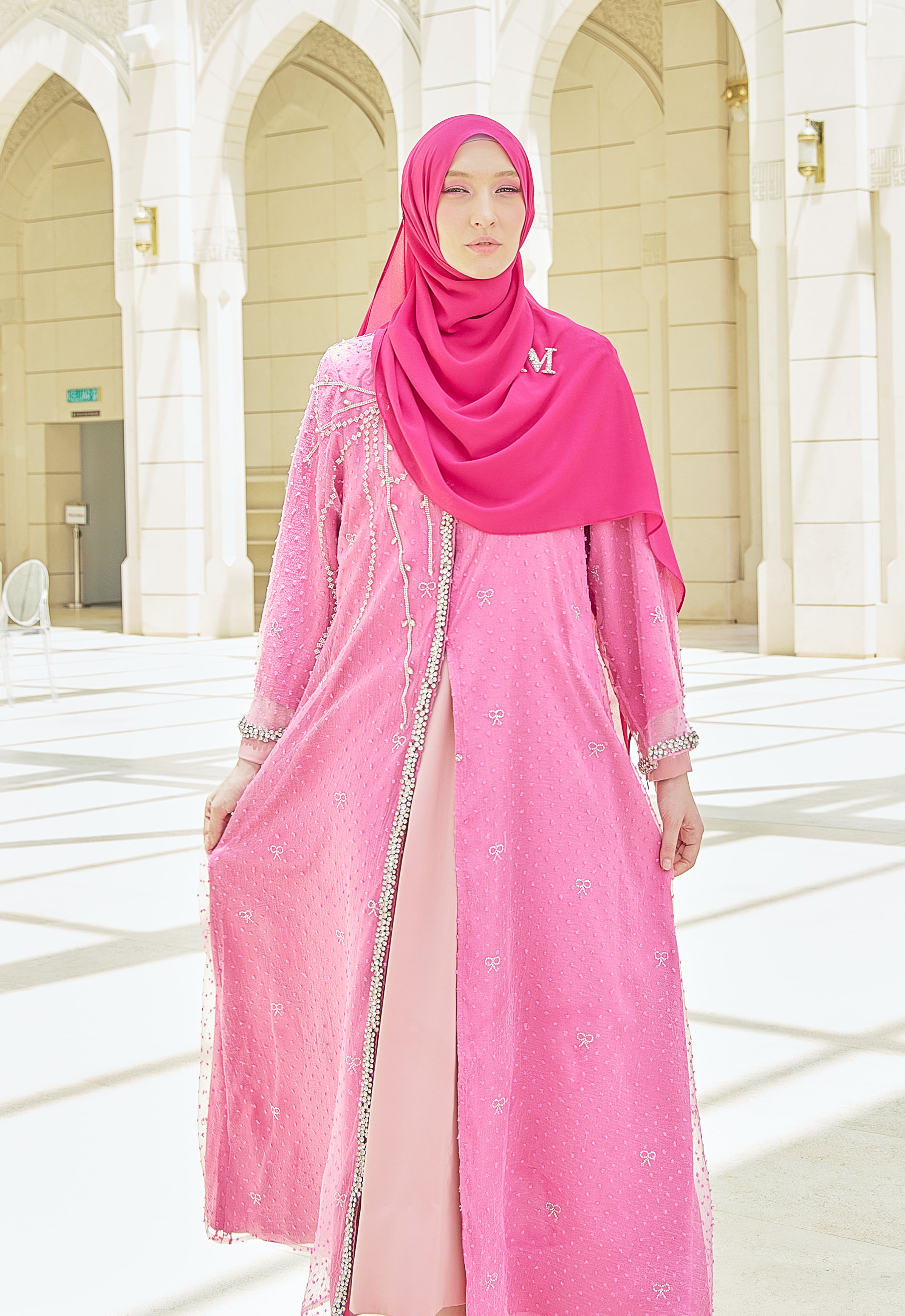 HILYA PREMIUM ABAYA - PINK