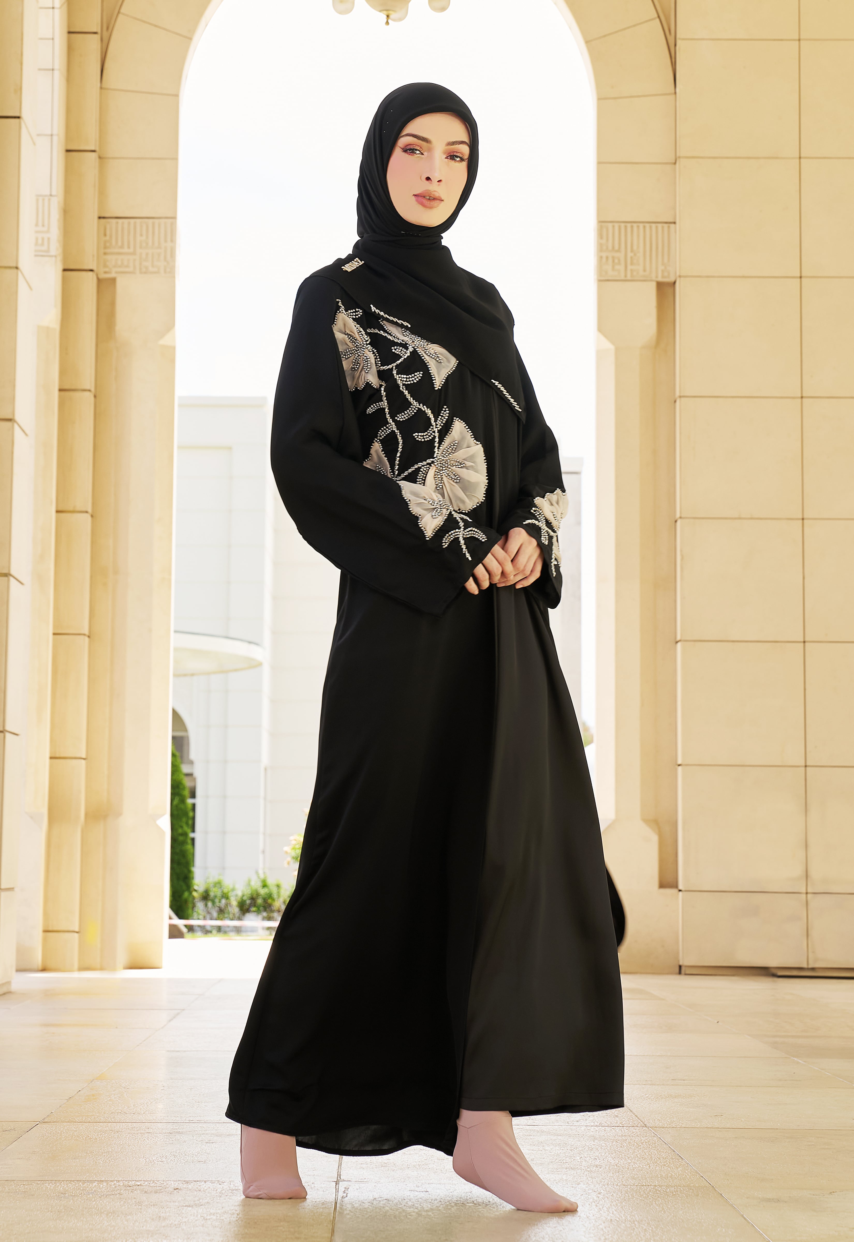 RANIA LUXE ABAYA - BLACK