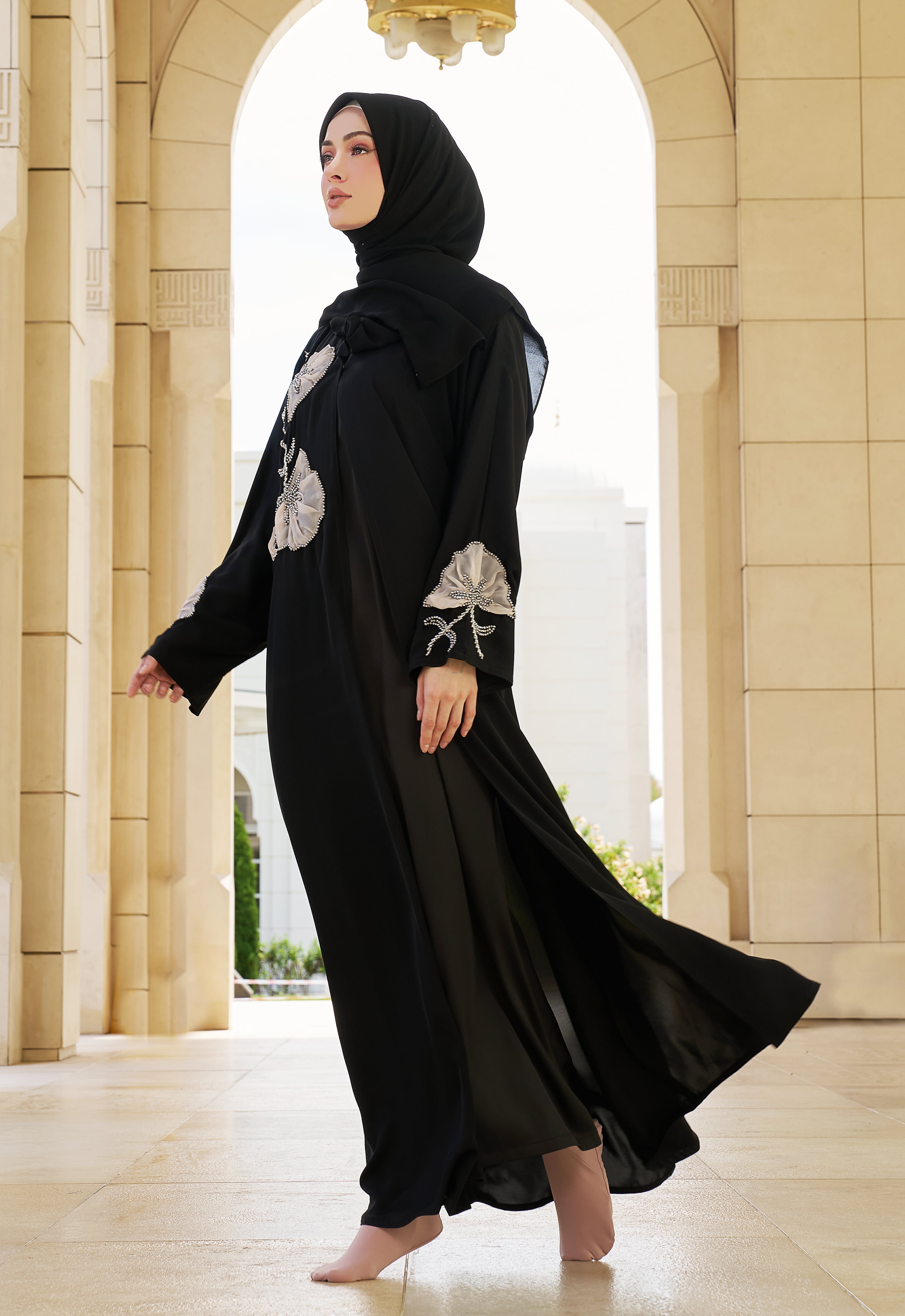 RANIA LUXE ABAYA - BLACK